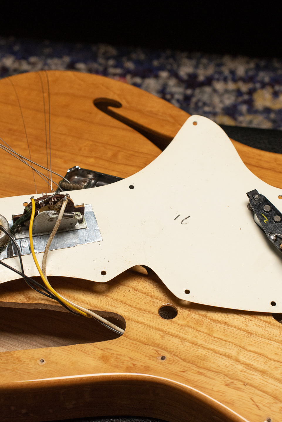 1969 Fender Telecaster Thinline  electronics, under pickguard