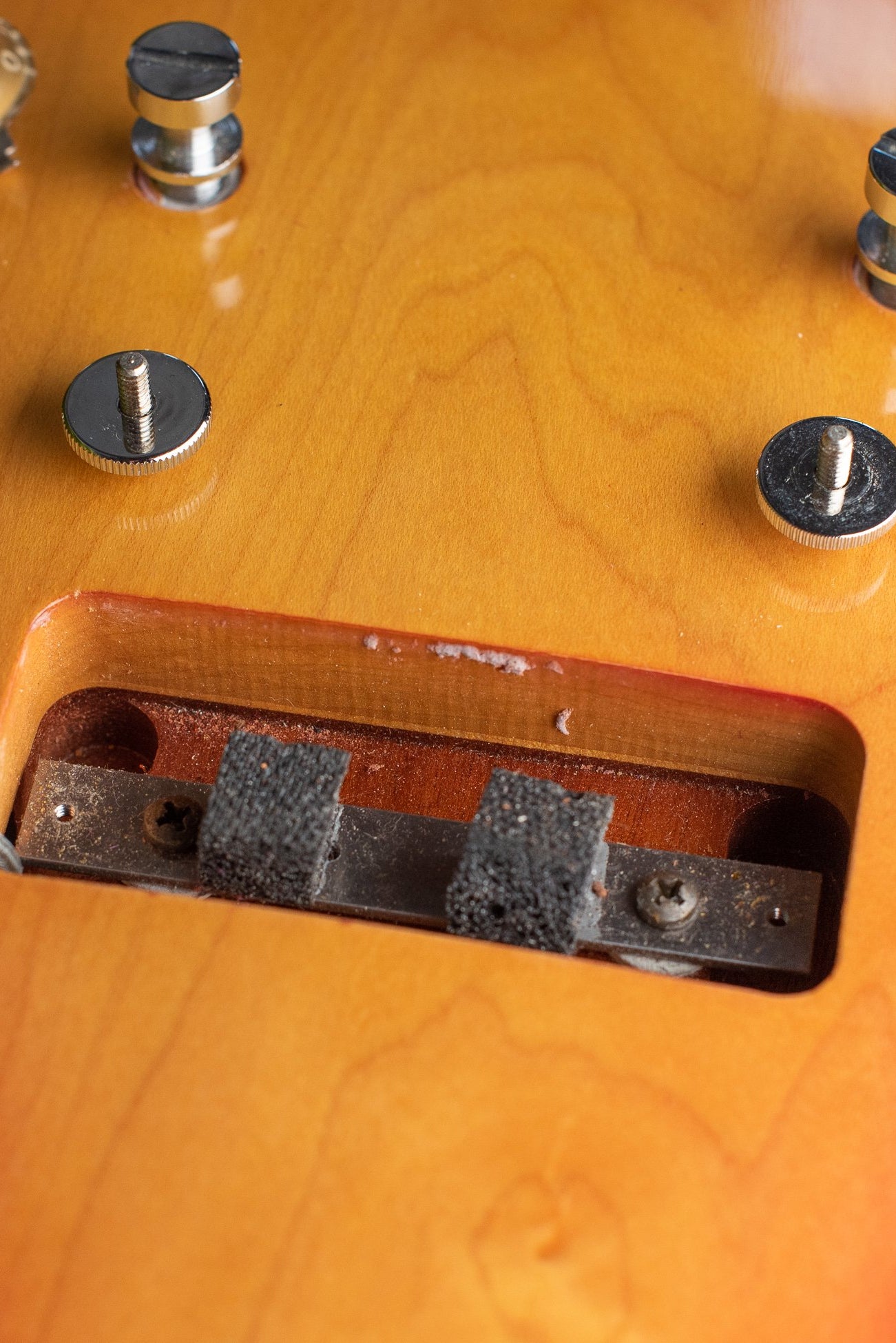 1970 Gibson Les Paul Deluxe, bridge pickup cavity