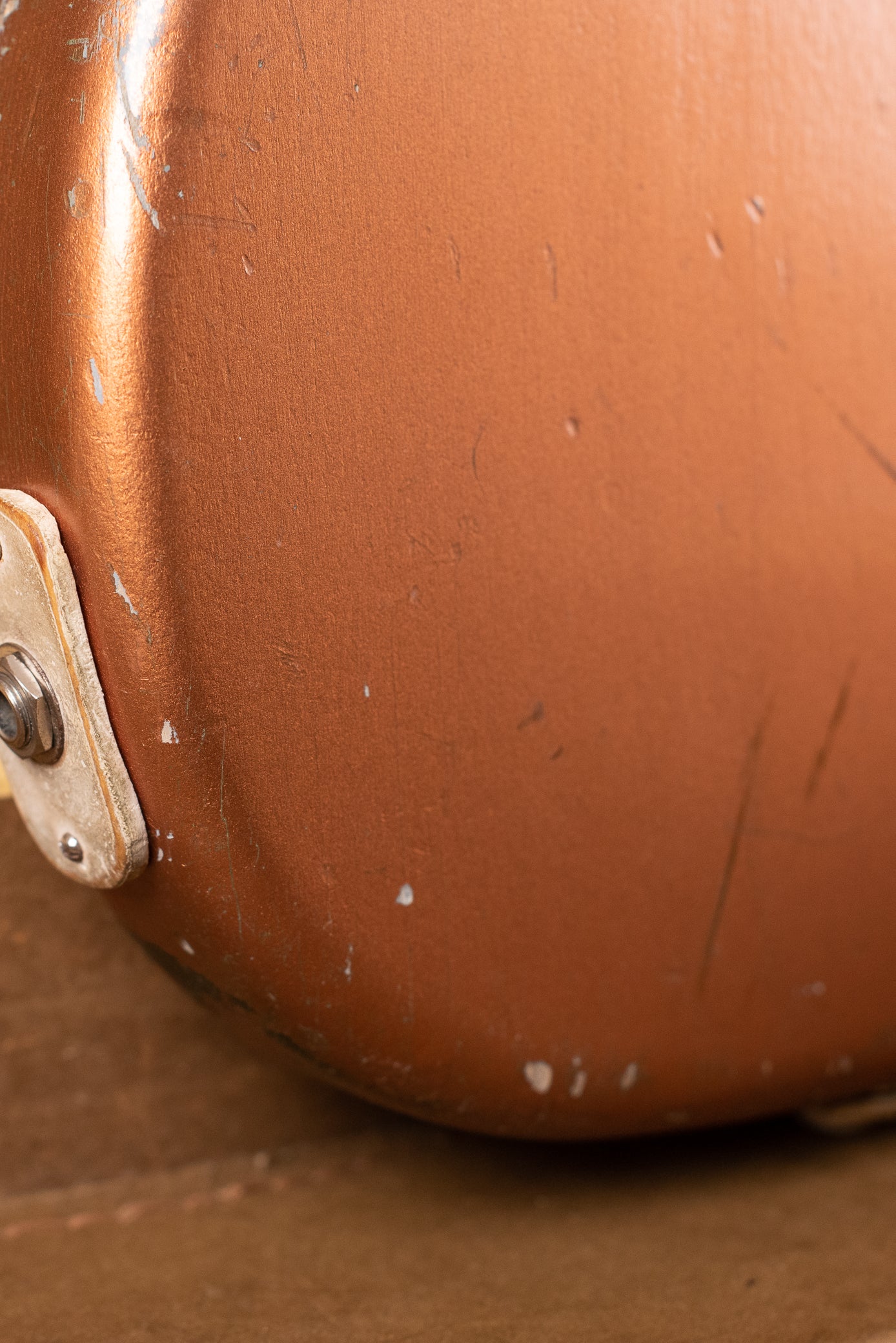 Original jack plate, wood painted white, Vintage Harmony H44 Stratotone