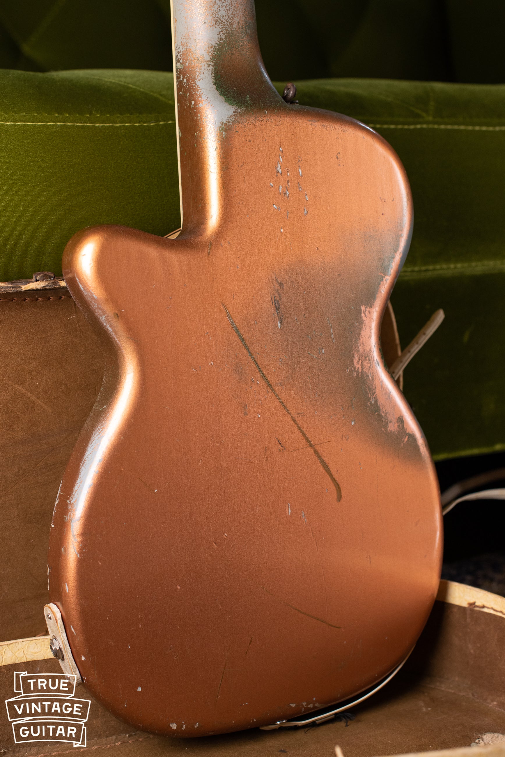Back of body, bronze finish, Vintage Harmony H44 Stratotone