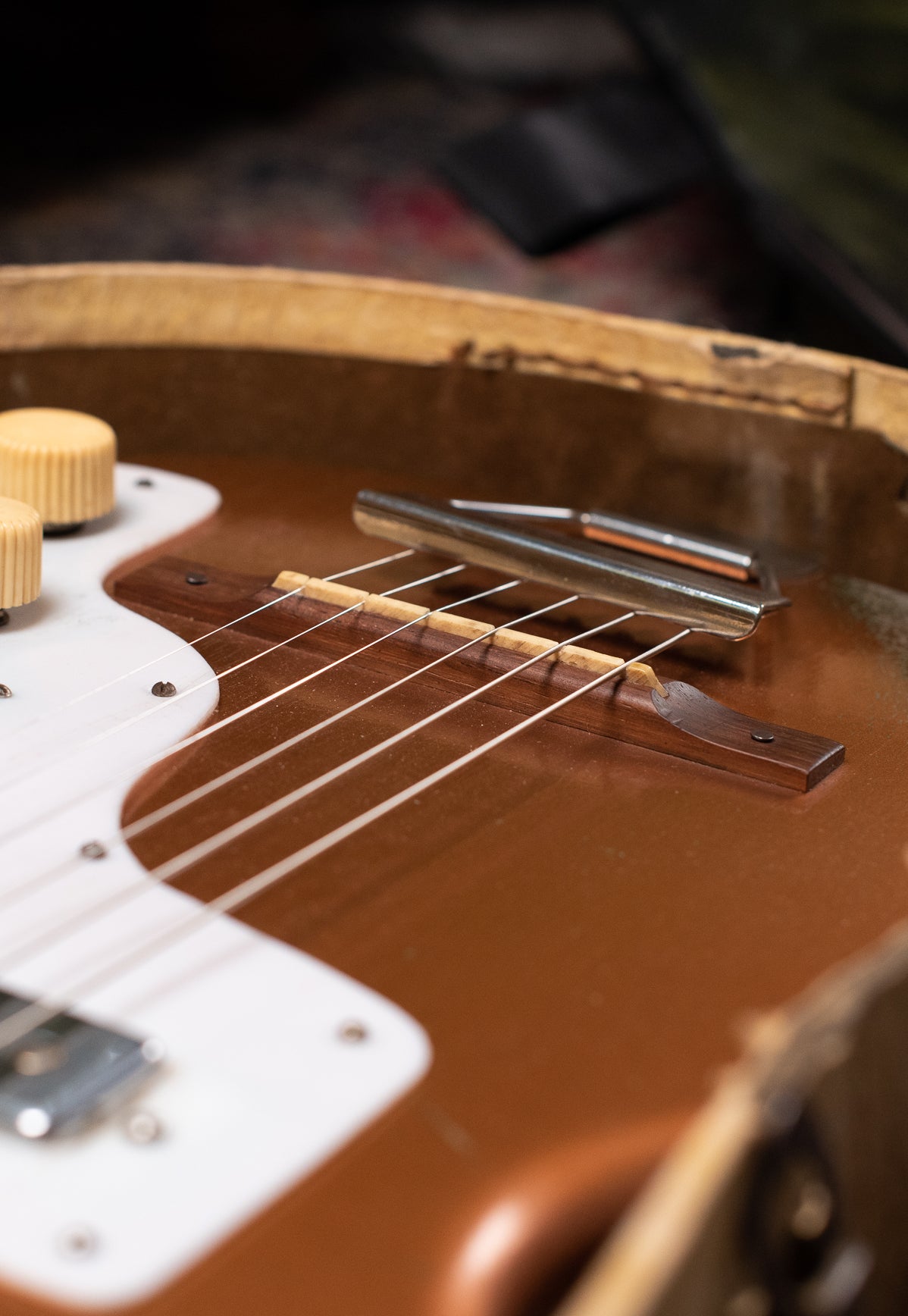 Original bridge, Vintage Harmony H44 Stratotone