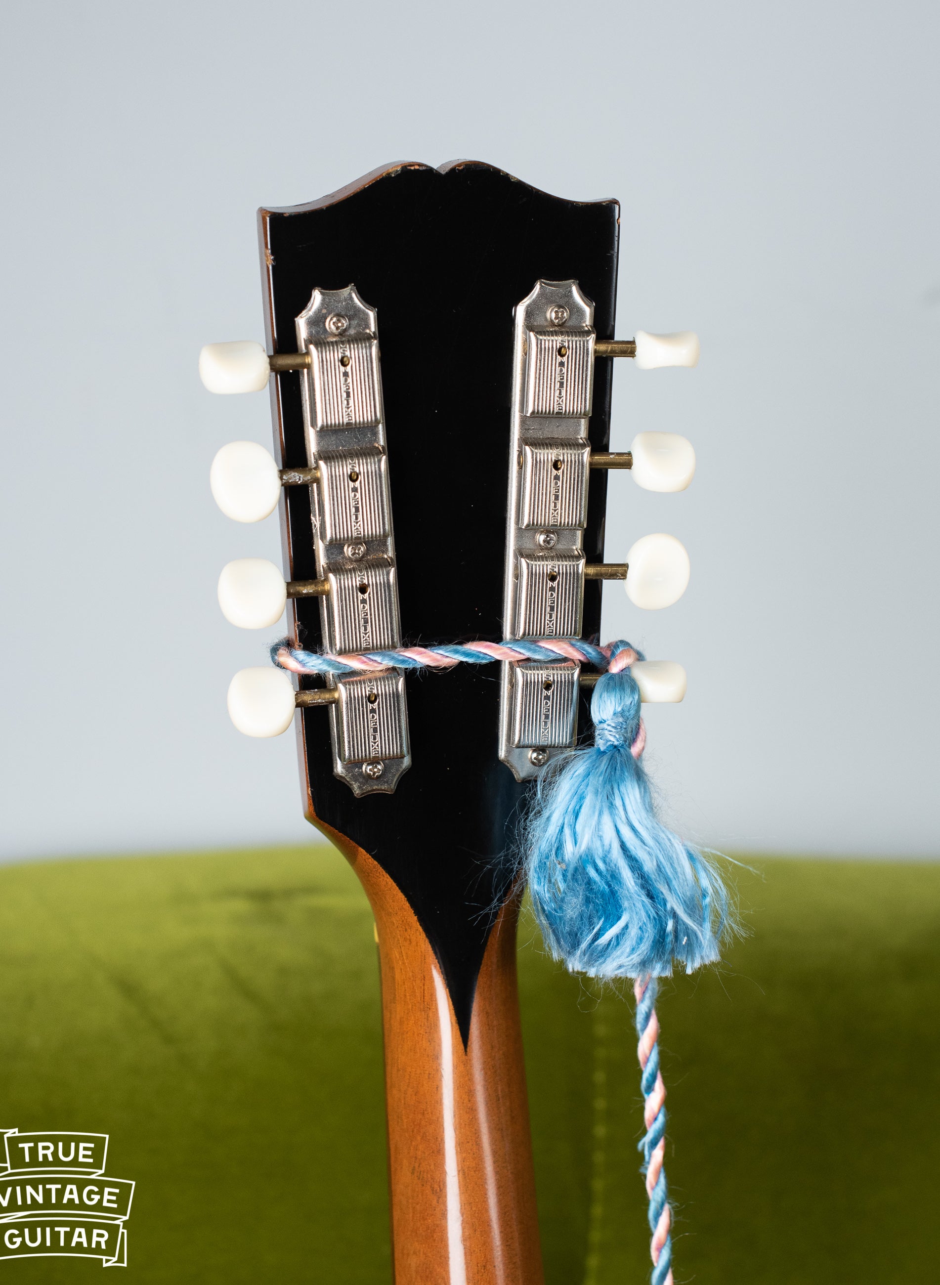 Headstock stinger, vintage 1957 Gibson A-40 mandolin