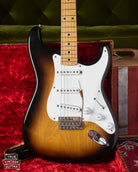A 1950s Fender Stratocaster guitar to show how much you can sell yours for