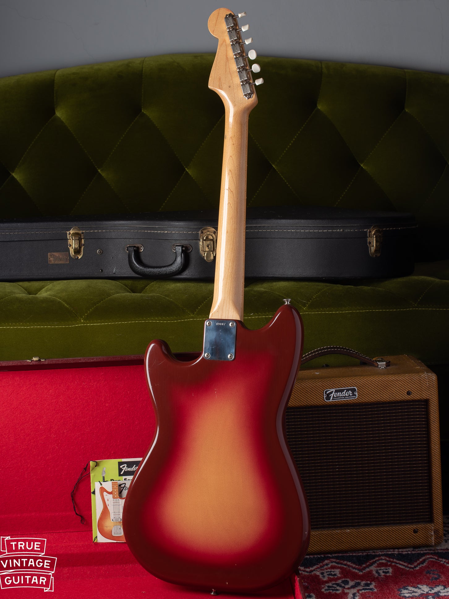 Back of 1962 Fender Duo Sonic guitar