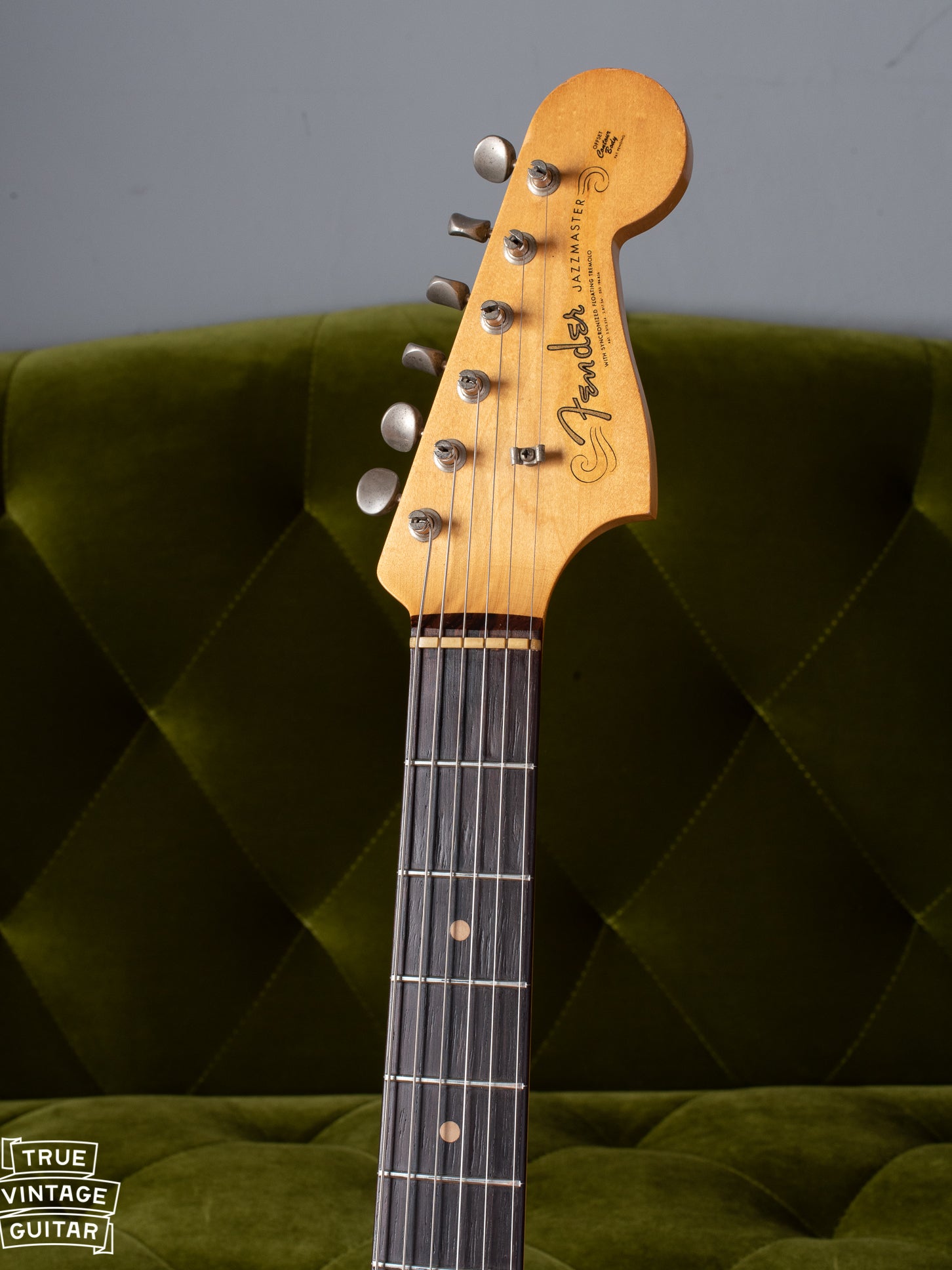 Neck of Fender Jazzmaster 1961, slab Rosewood fretboard
