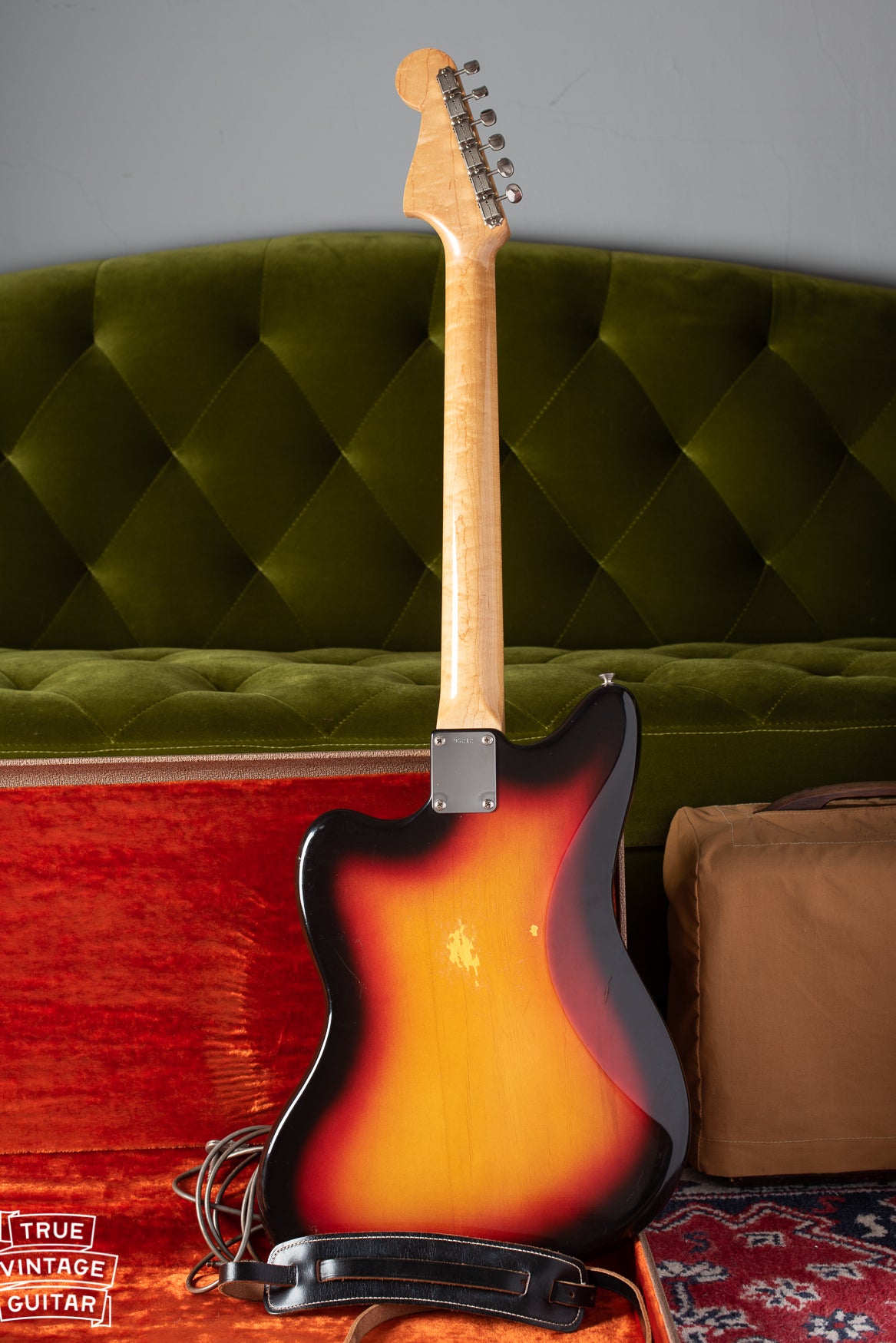 Back of Fender Jazzmaster 1963 vintage original guitar