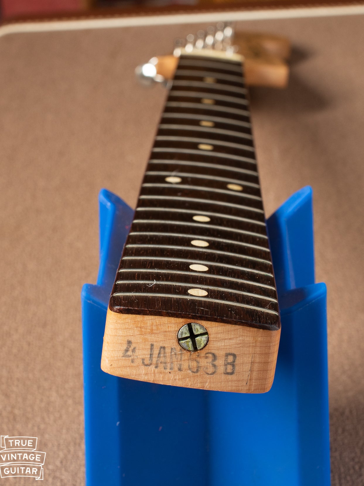 Fender Jazzmaster 1963 neck heel ink stamp January.
