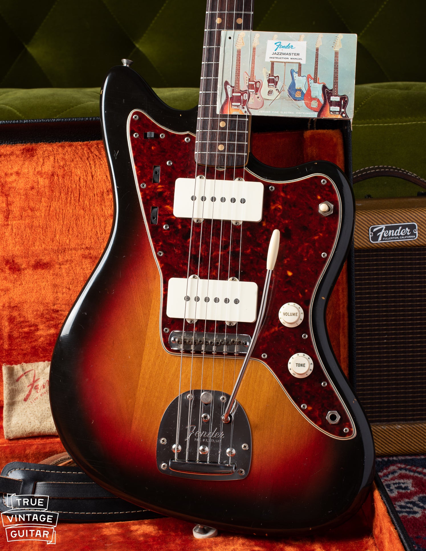 1964 Fender Jazzmaster guitar in original case with hang tag