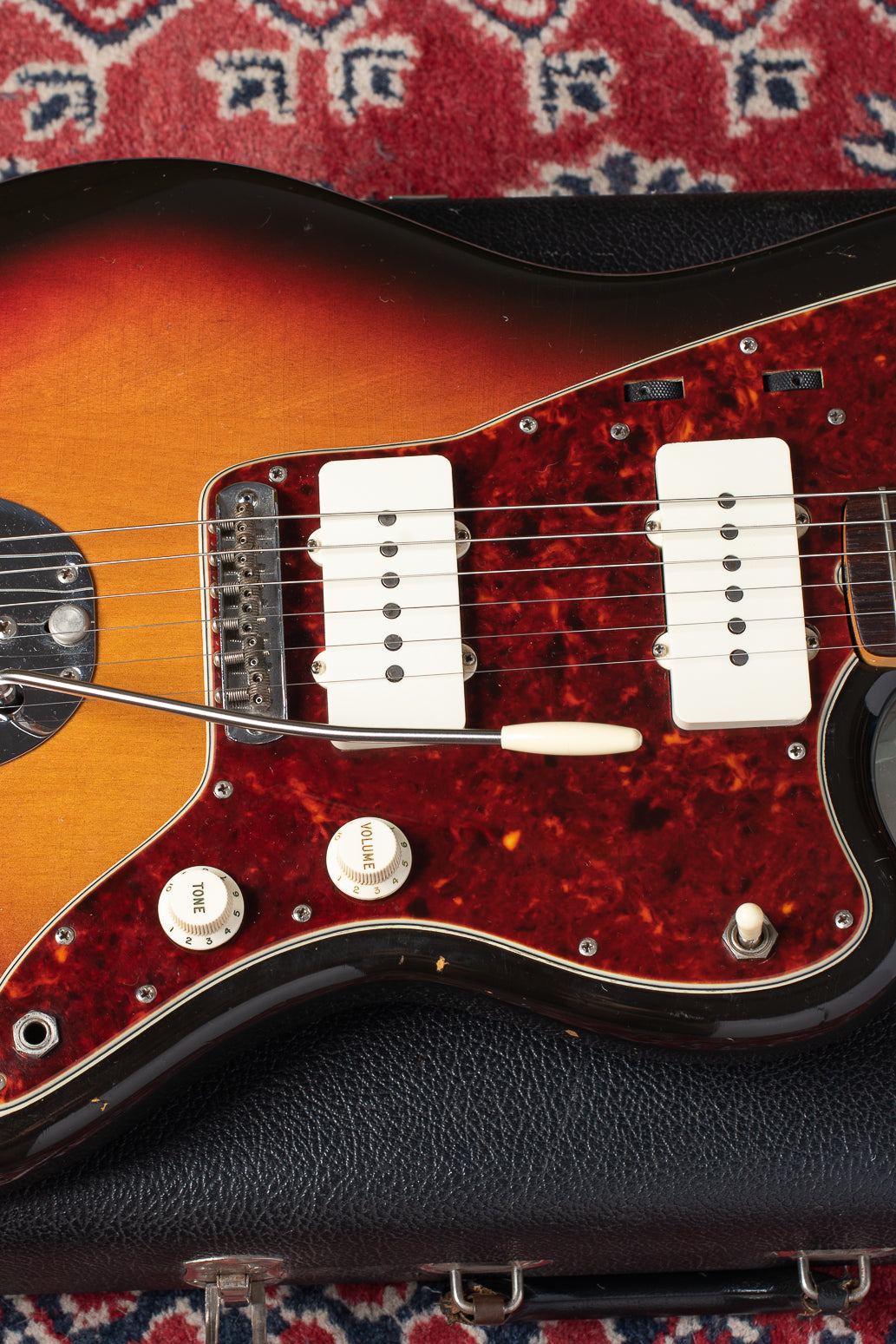 Body of 1964 Fender Jazzmaster on case