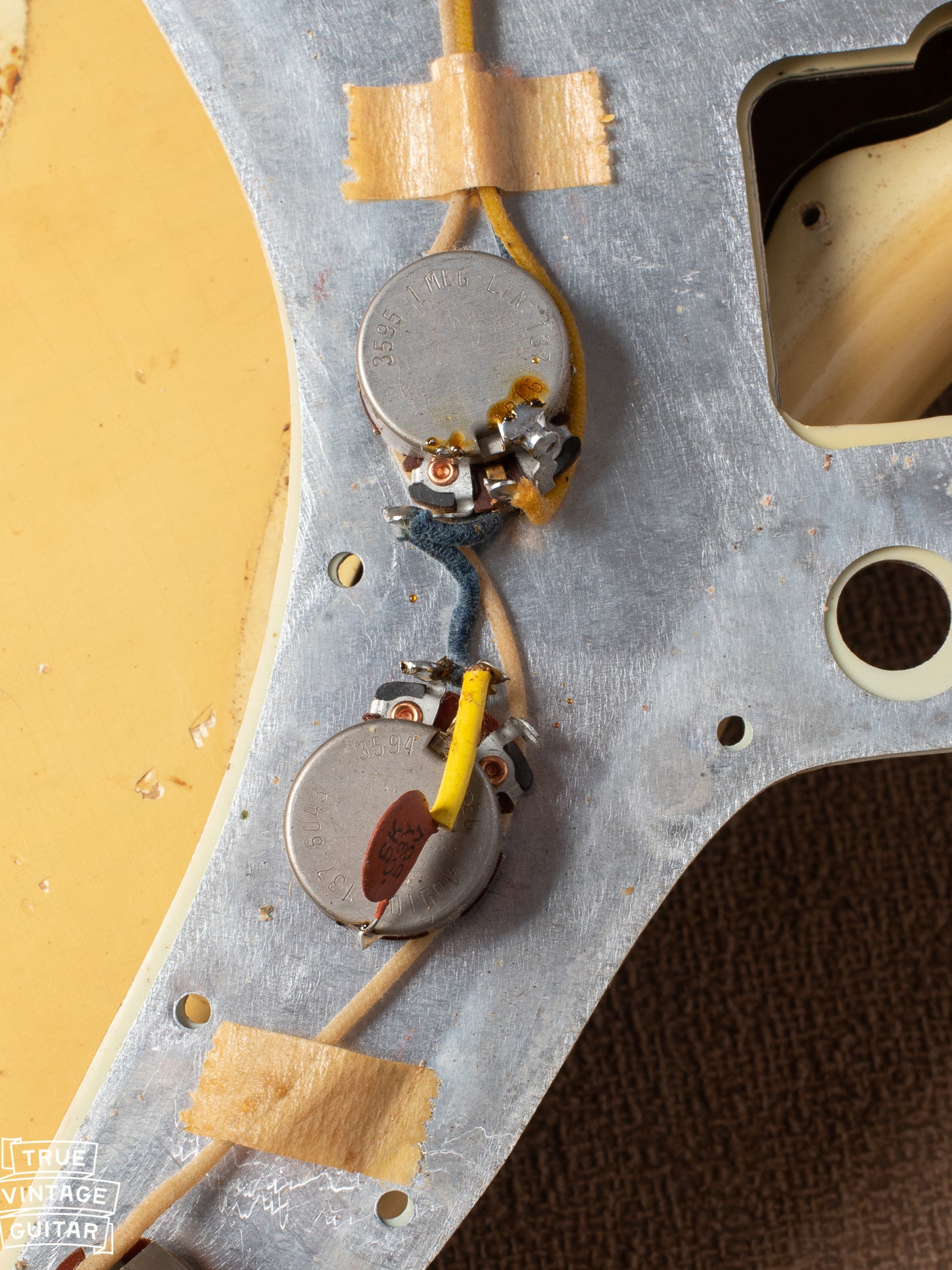 Volume and tone potentiometers with date codes