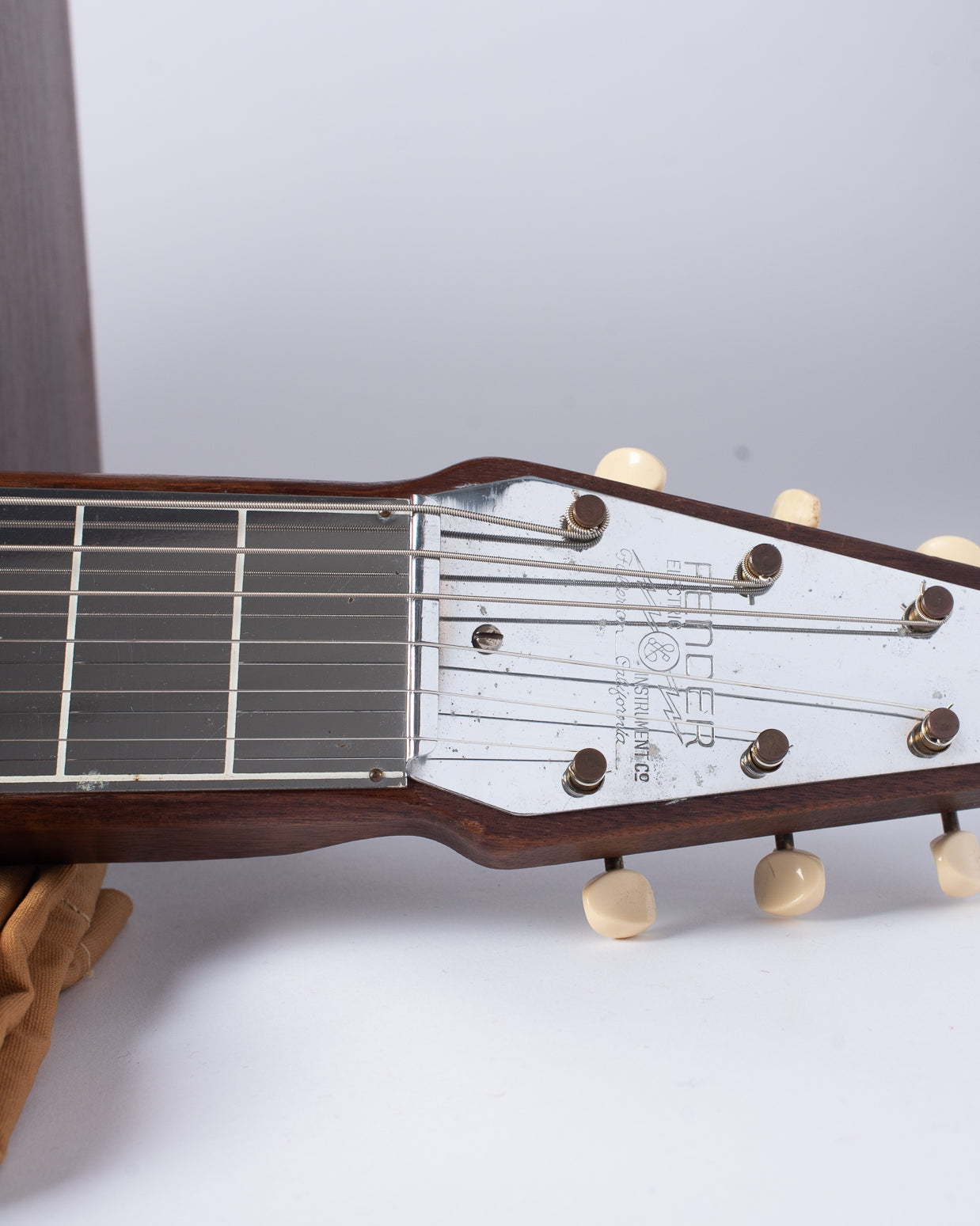 Fender lightning logo on Organ Button lap steel guitar