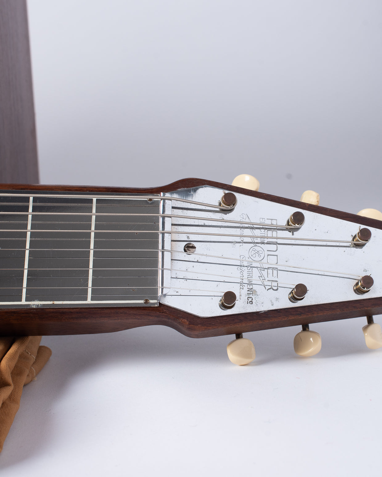 Fender lightning logo on Organ Button lap steel guitar