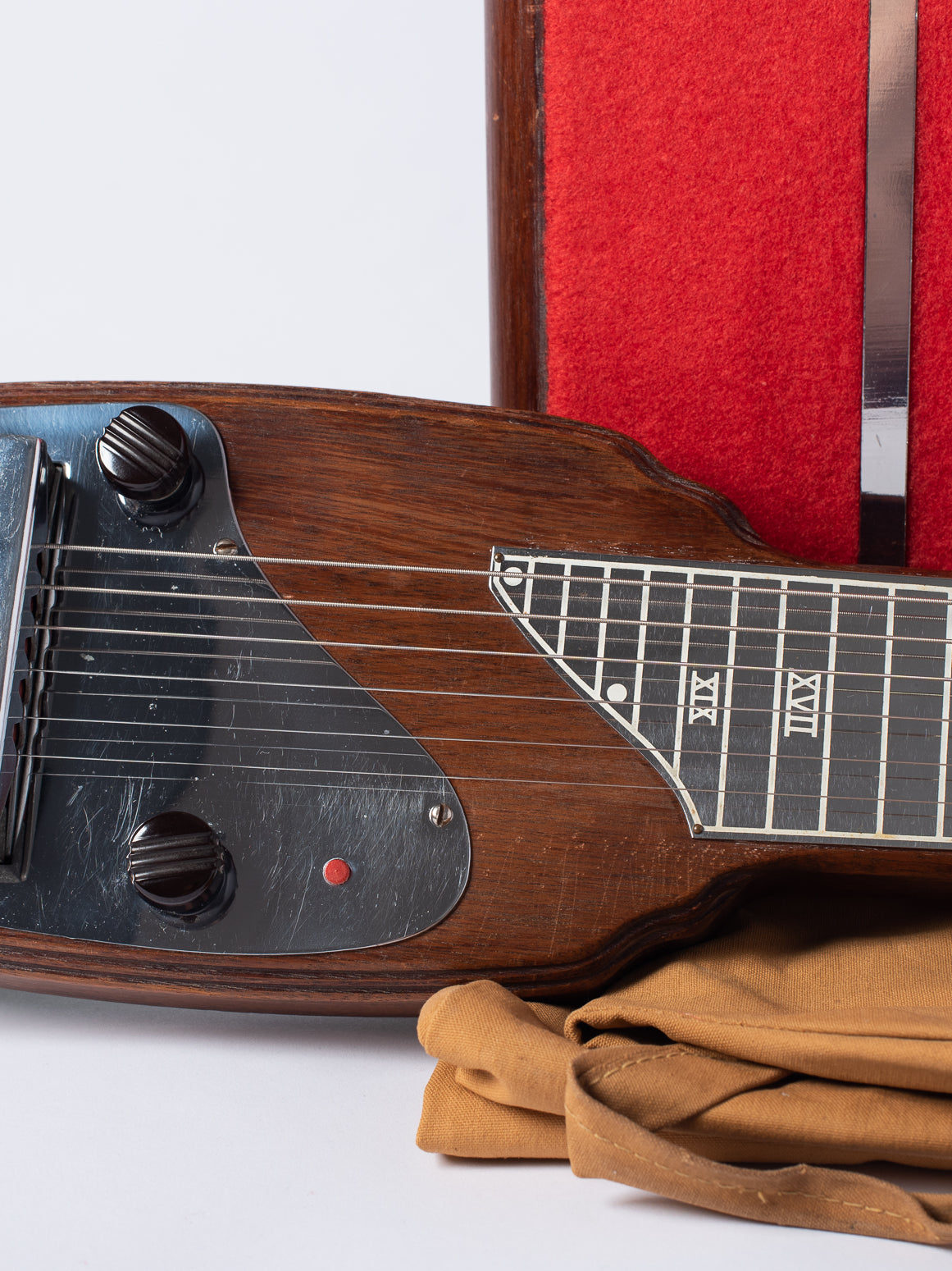 Red button on Fender lap steel guitar organ button