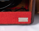 Fender metal badge on 1946 Model 26 Woody Amp