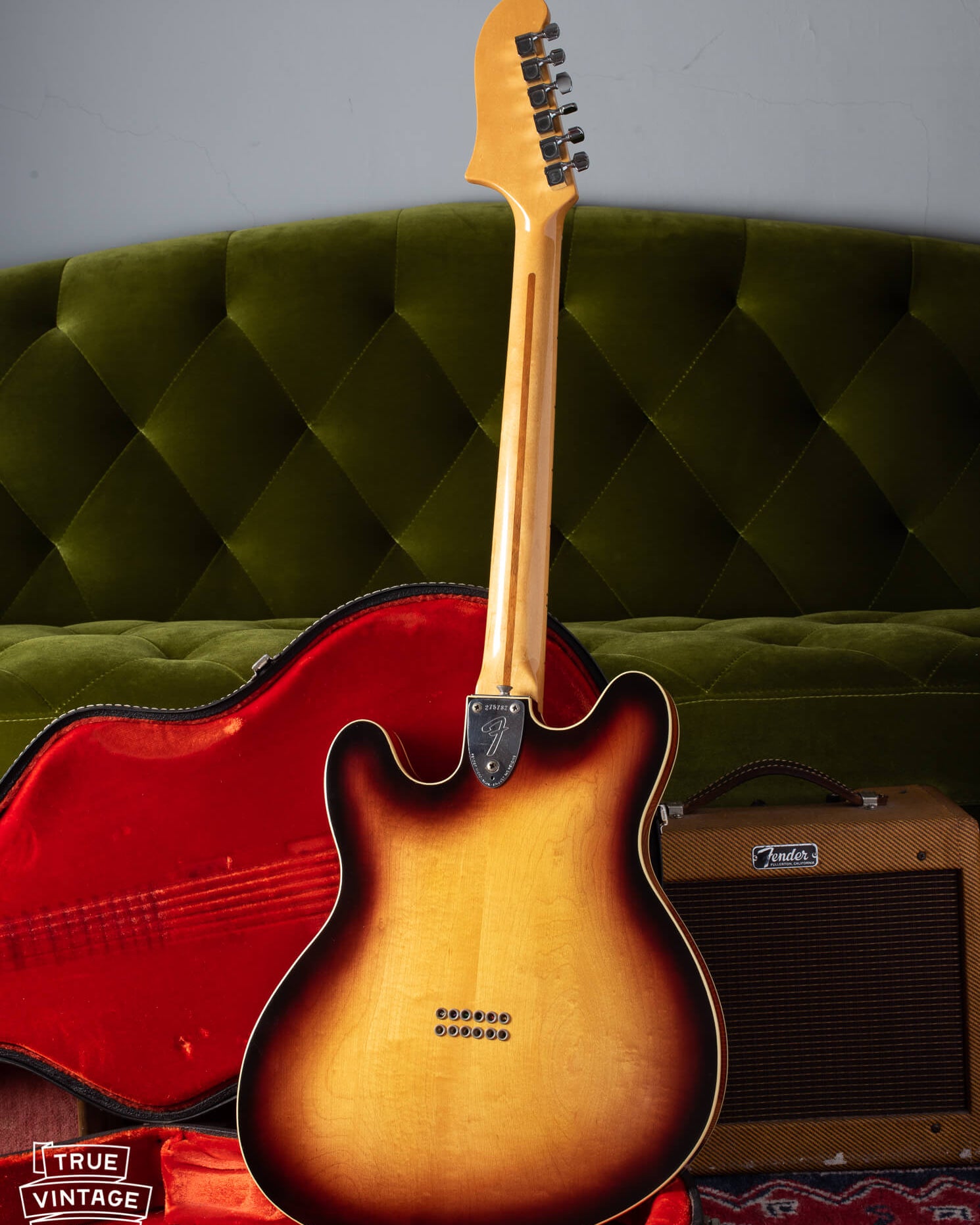 Back of prototype Fender Starcaster 1970s