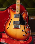 Fender Starcaster Gene Fields Prototype guitar with no master volume. Four knobs.