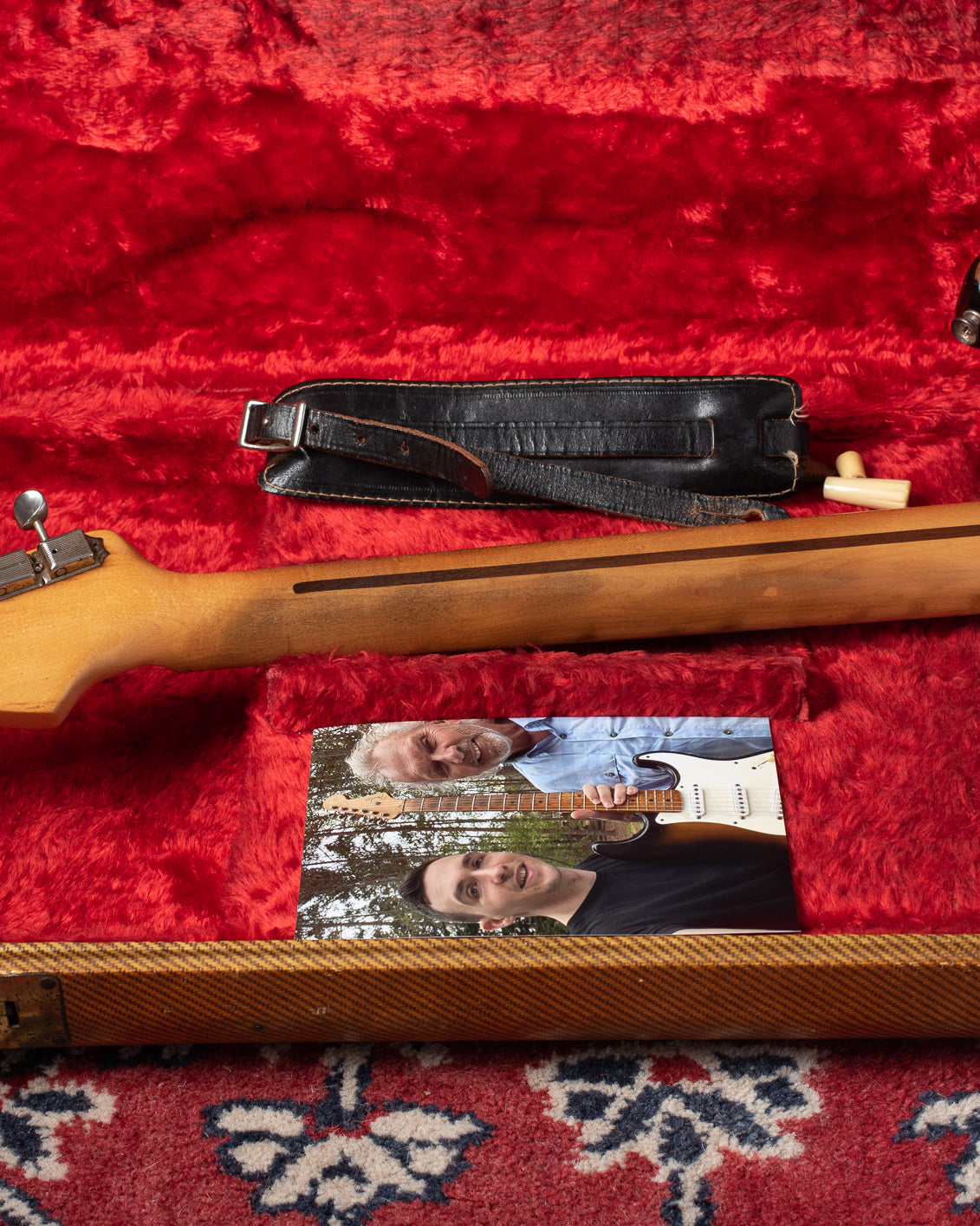 Back of neck with finish wear on 1954 Fender Stratocaster