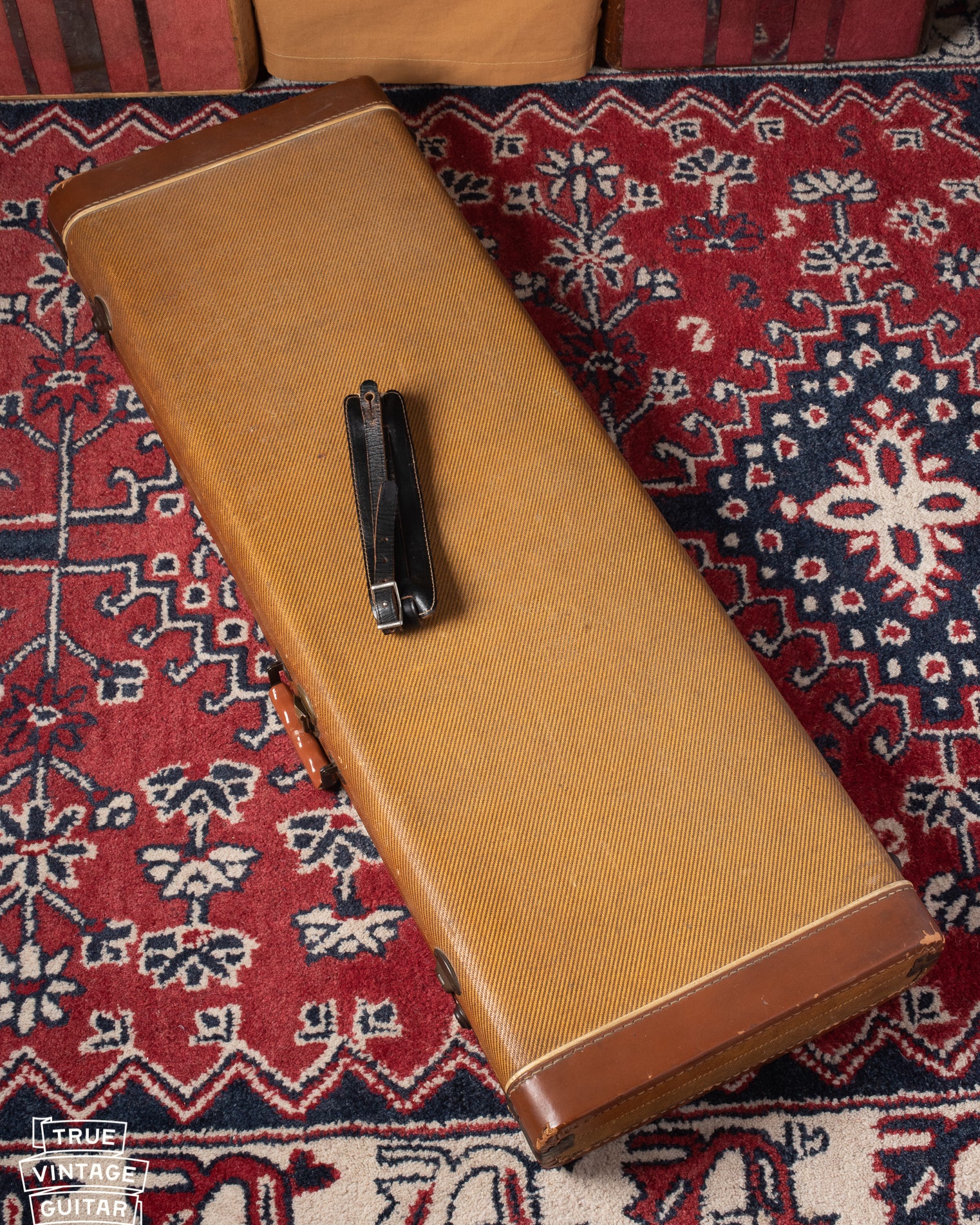 Tweed center pocket case for 1954 Fender Stratocaster