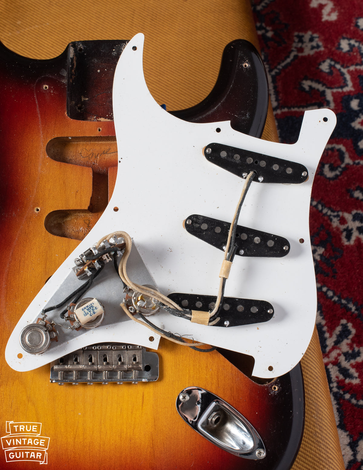 Fender Stratocaster 1958 wiring, pickups, potentiometers, three way switch