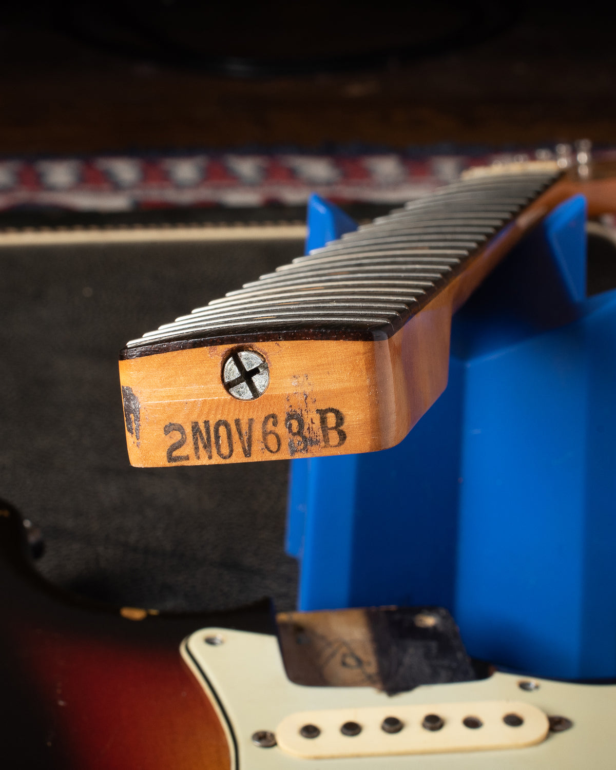 Fender neck heel stamp 2NOV63B