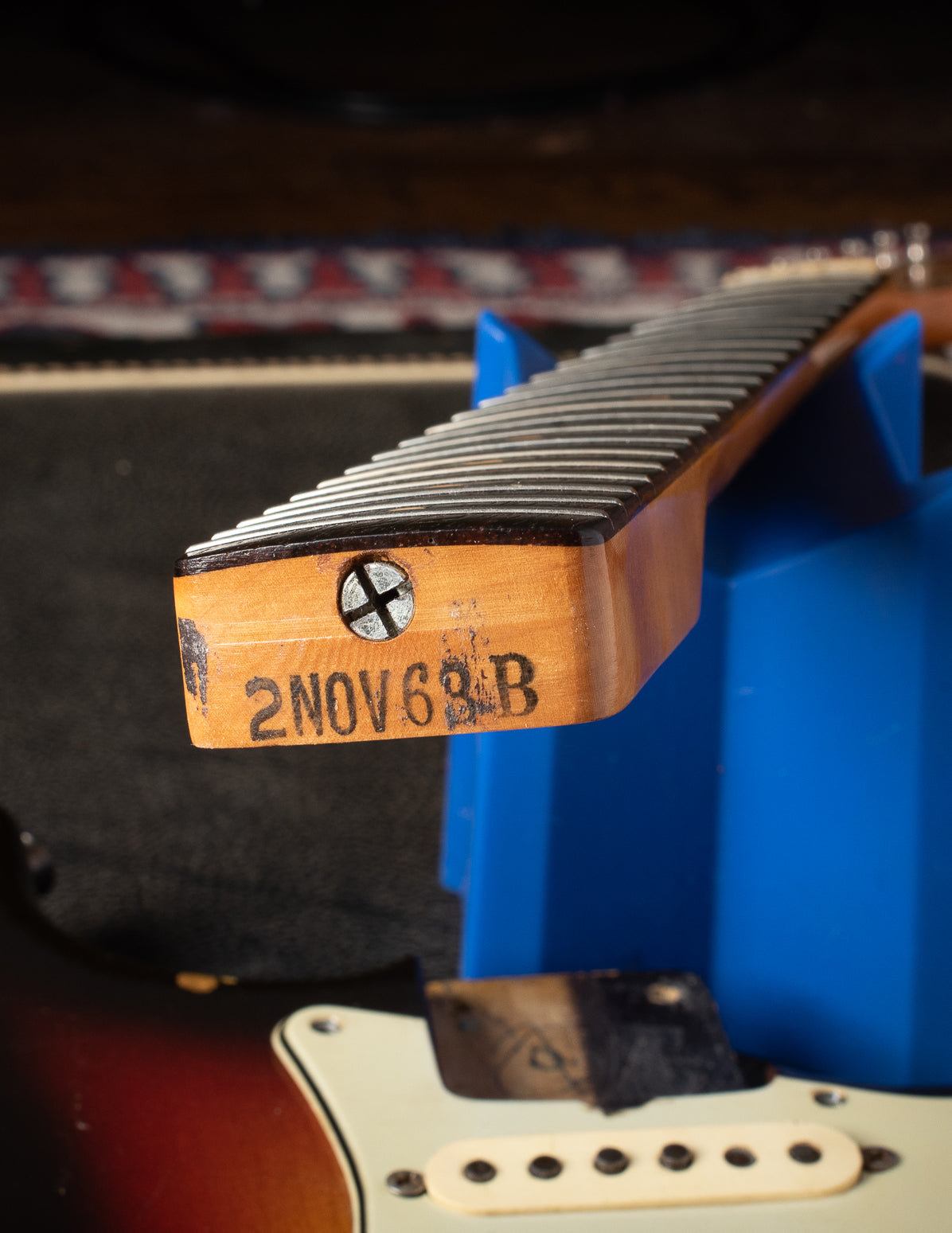 Fender neck heel stamp 2NOV63B