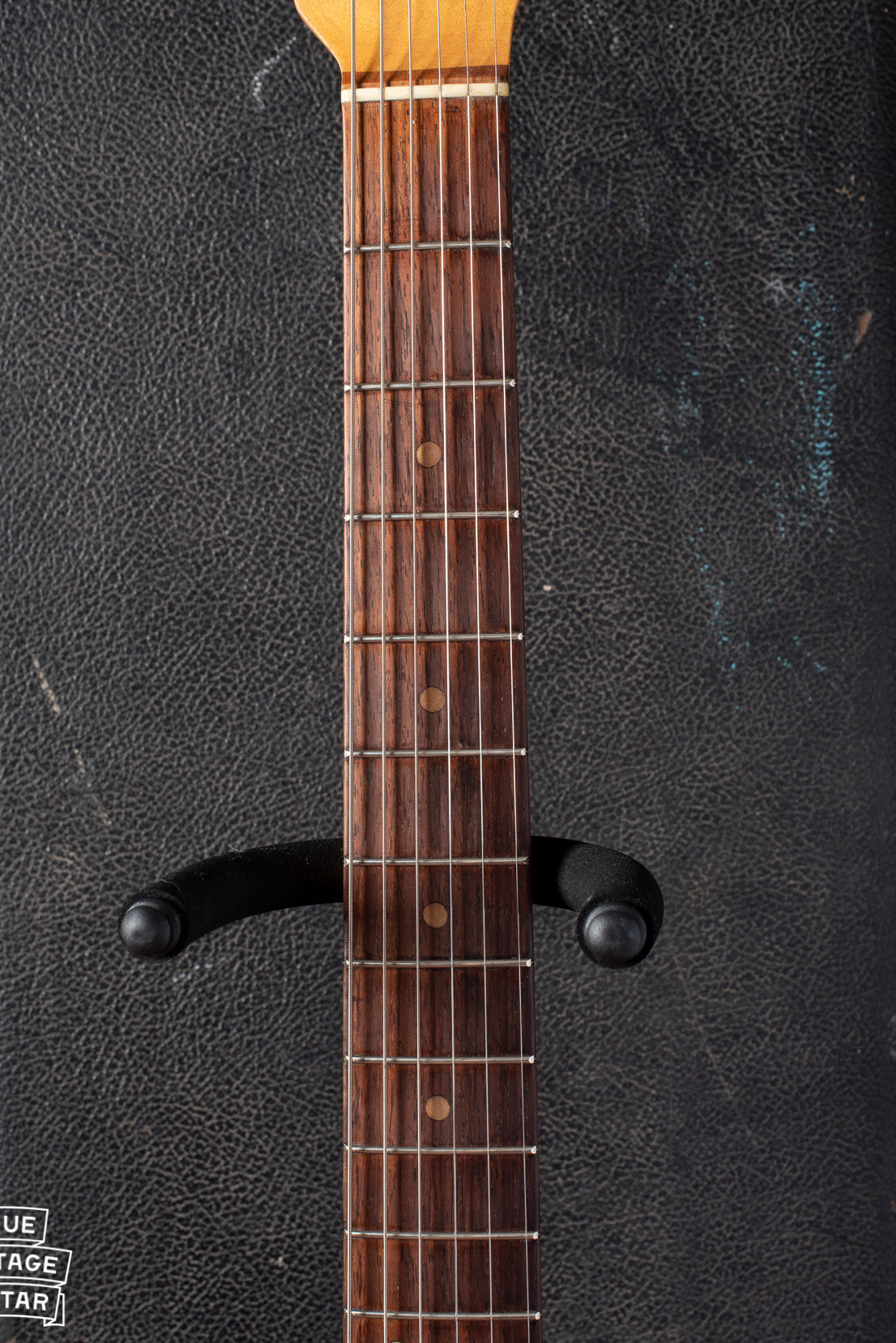 Fretboard with clay dots on Fender Stratocaster 1964