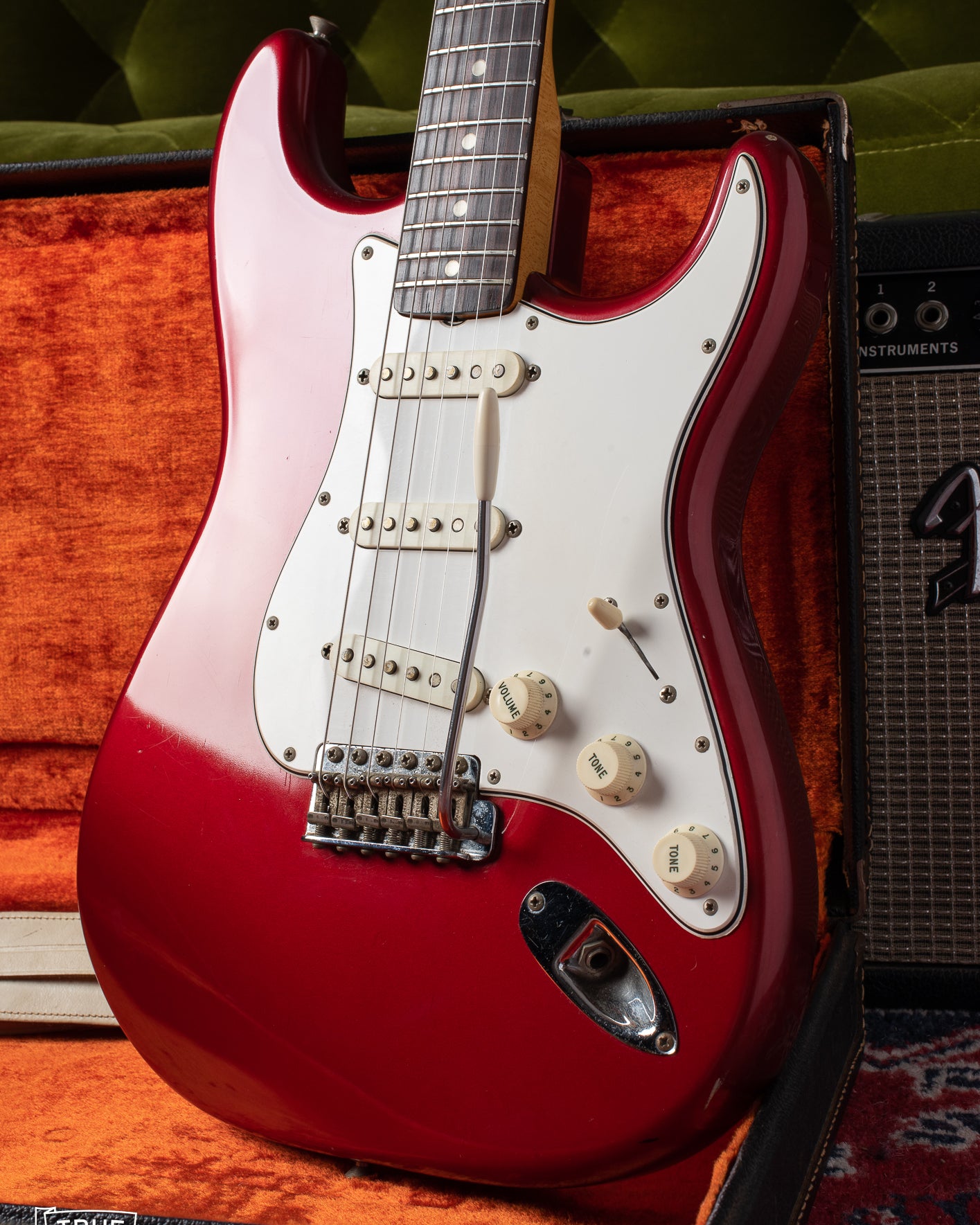 Reflection on Candy Apple Red Metallic custom color finish