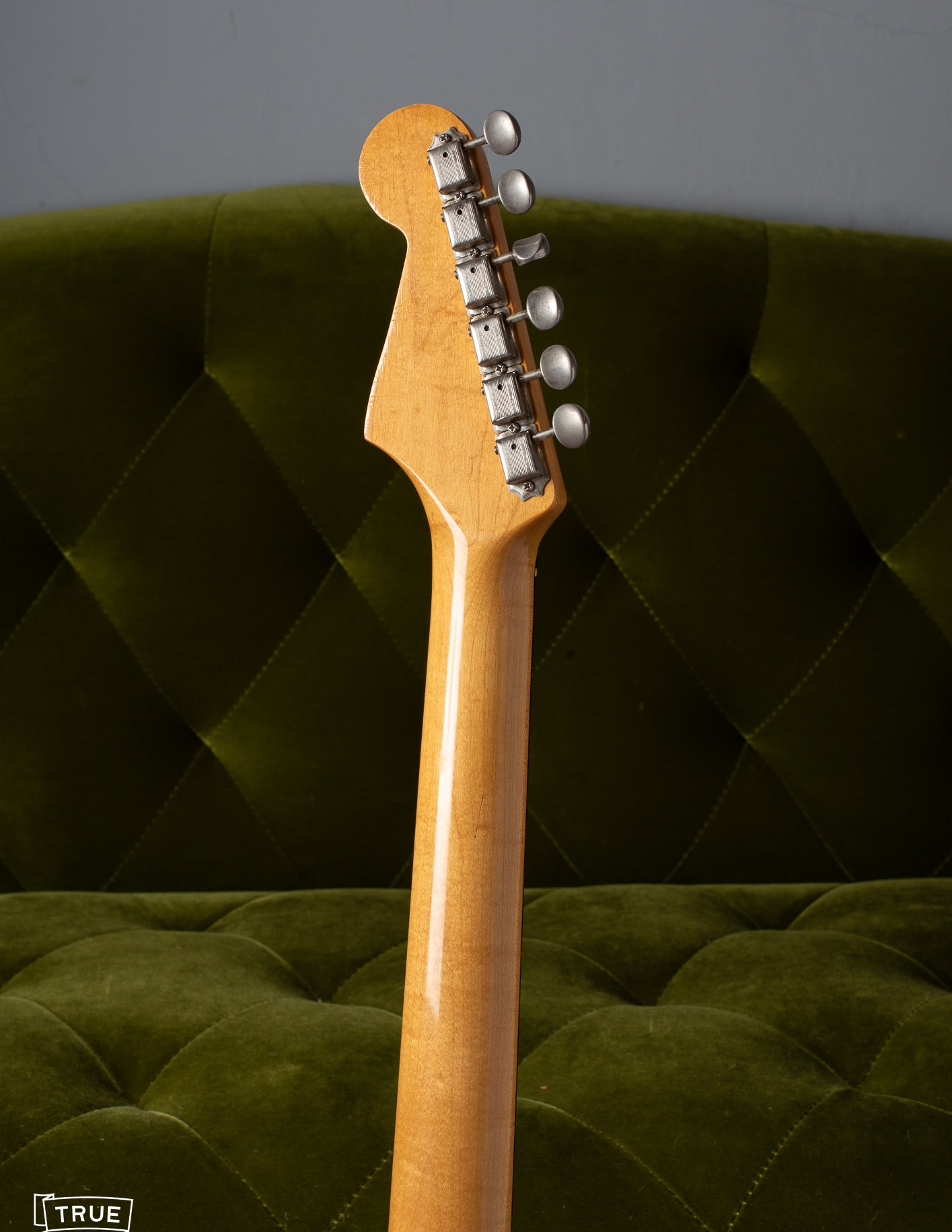 Back of Maple neck of 1965 Stratocaster