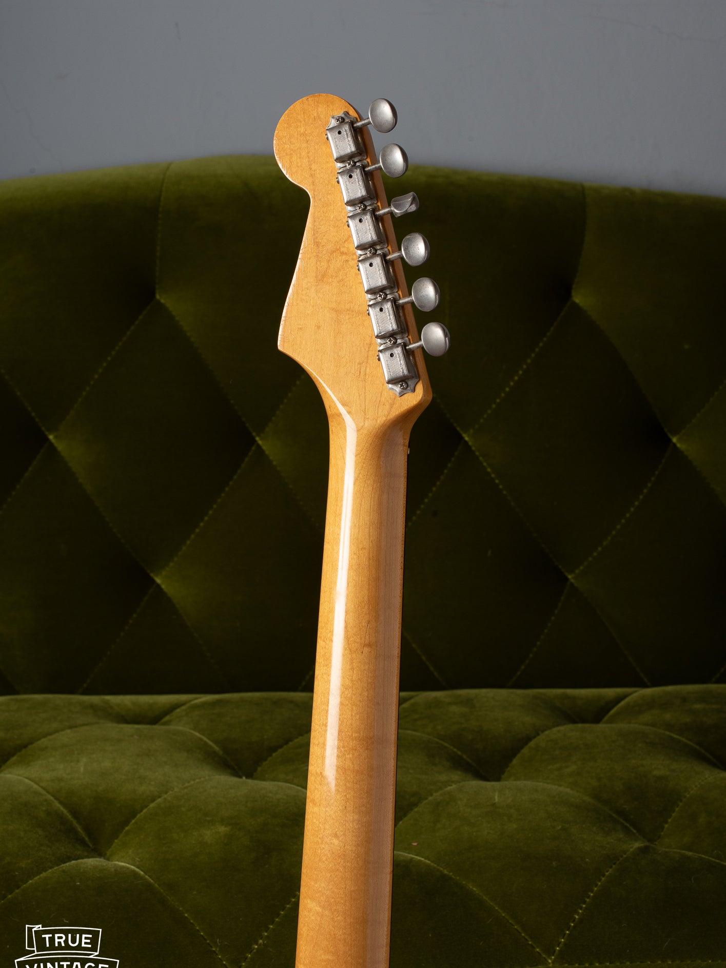 Back of Maple neck of 1965 Stratocaster