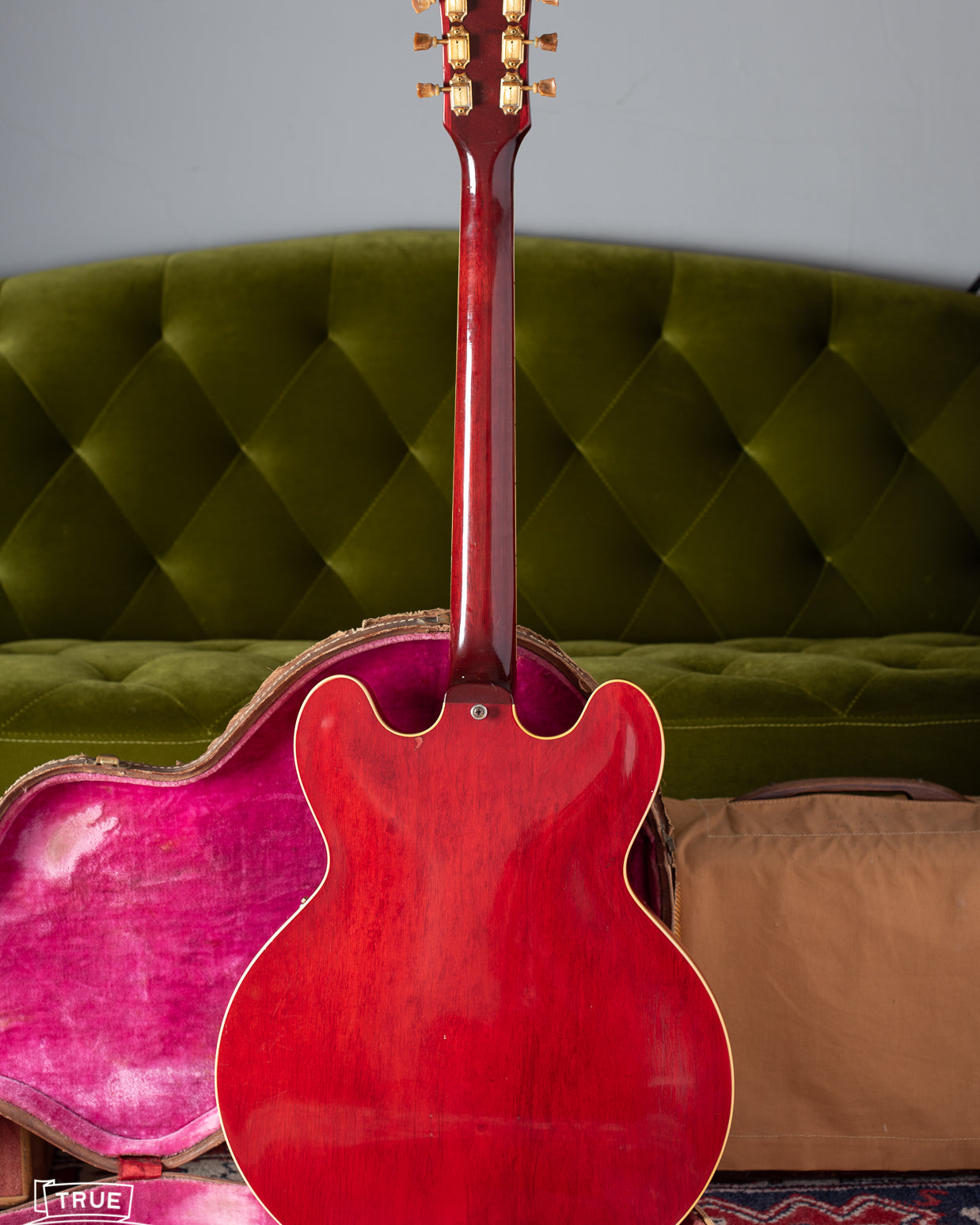 Back of Gibson ES-345 Red guitar 1960 vintage