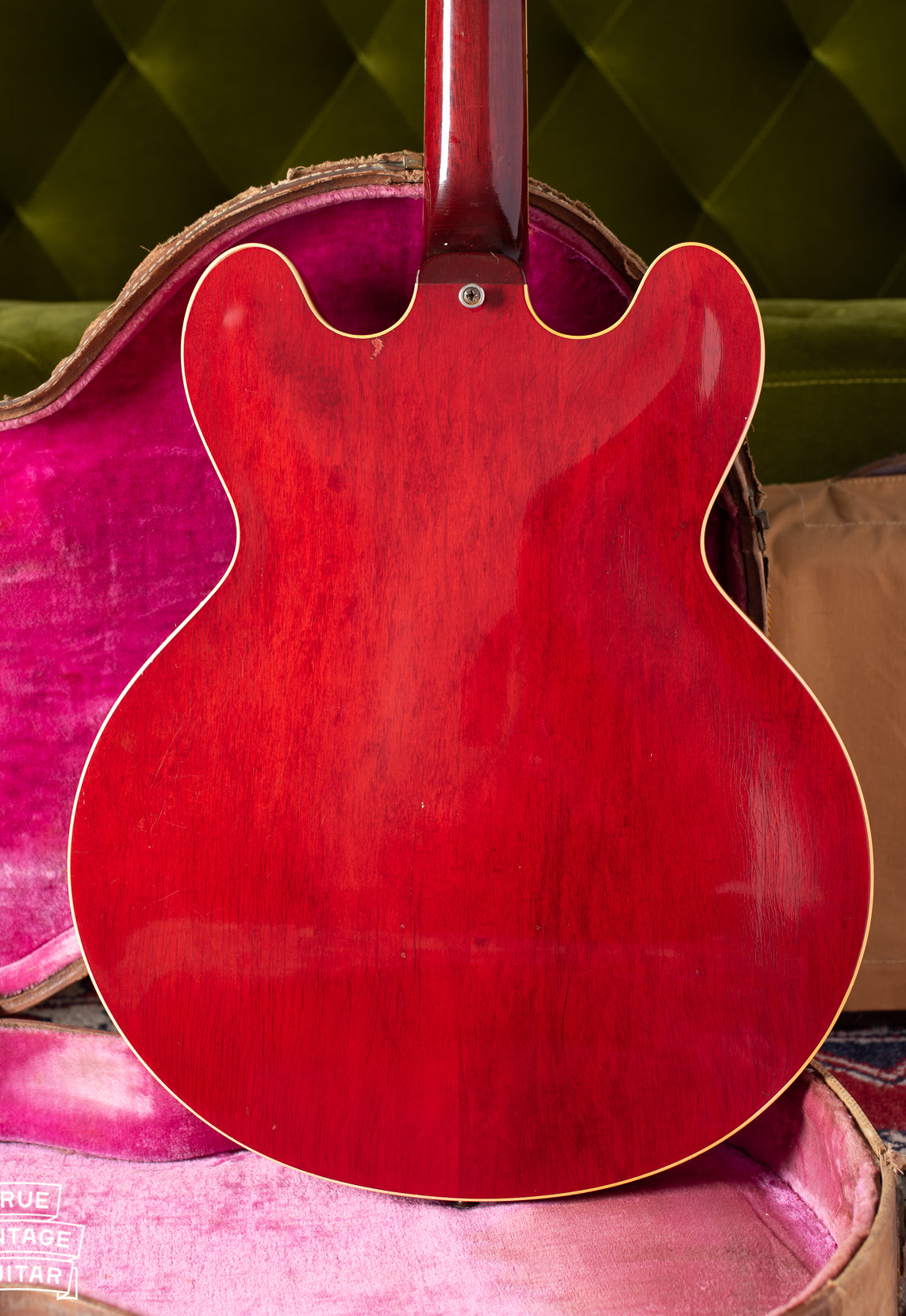 Back of Gibson ES-345 Red vintage 1960 guitar
