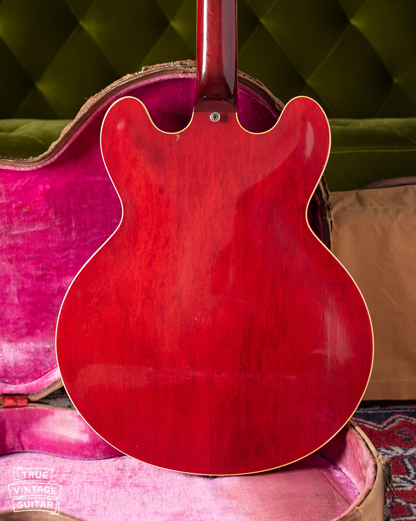 Back of Gibson ES-345 Red vintage 1960 guitar