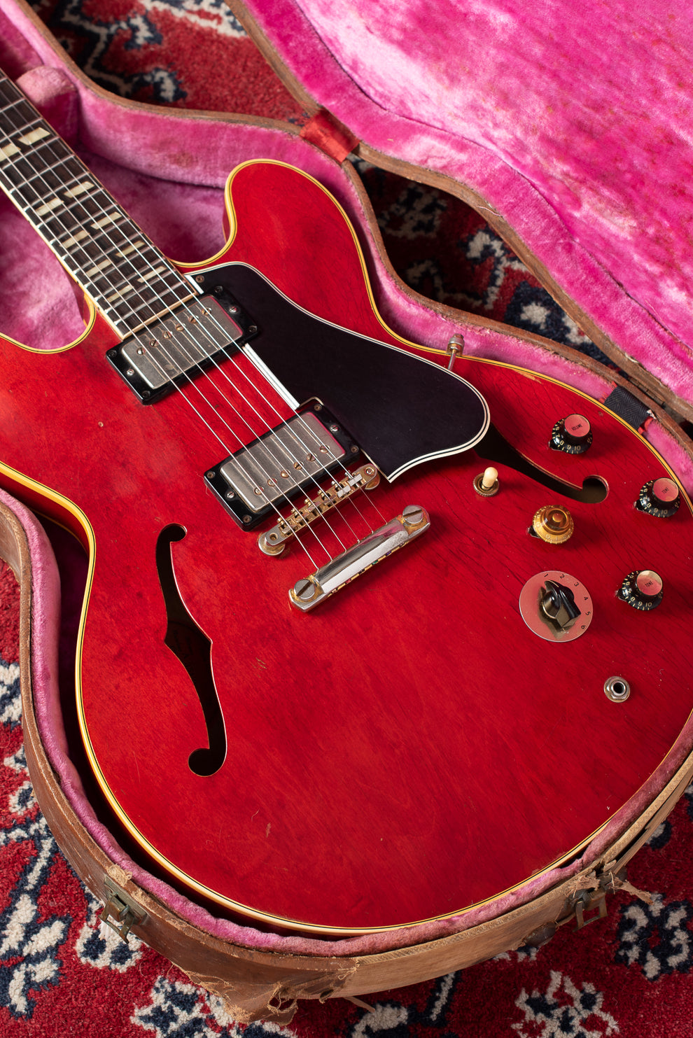 Gibson ES-345 1960 cherry red stop tail long pickguard in original case
