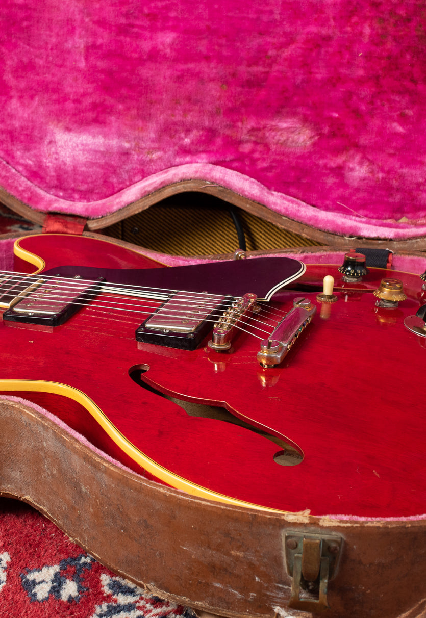 Bridge height Gibson ES-345 1960 cherry red guitar
