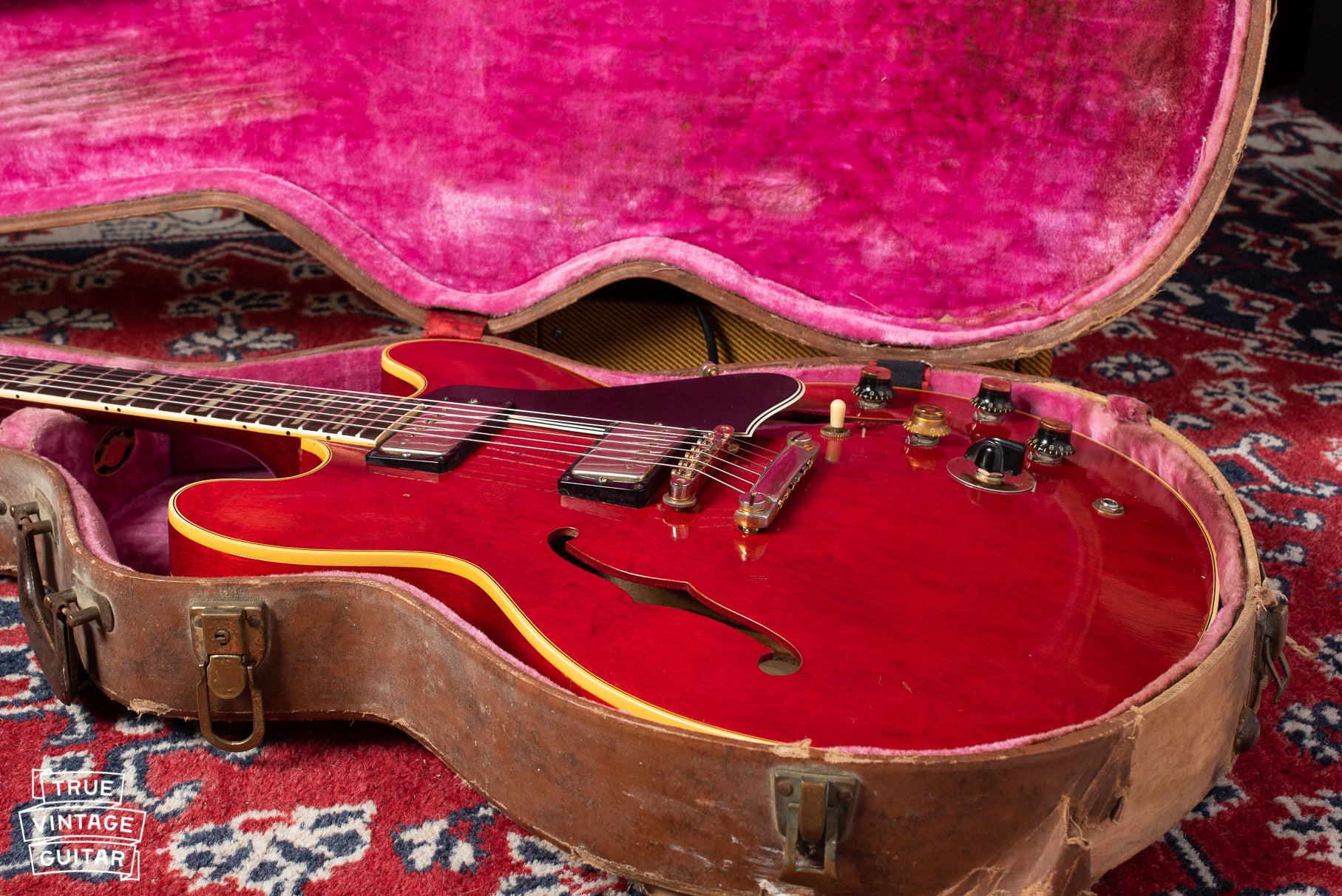 Bridge height Gibson ES-345 1960 cherry red guitar