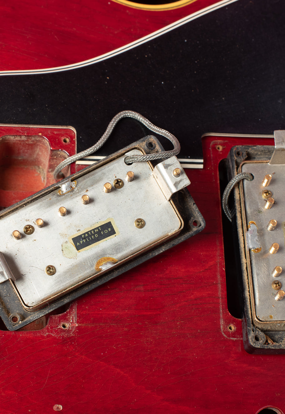 Patent Applied For stickers on original pickups in Gibson ES-345 1960 guitar