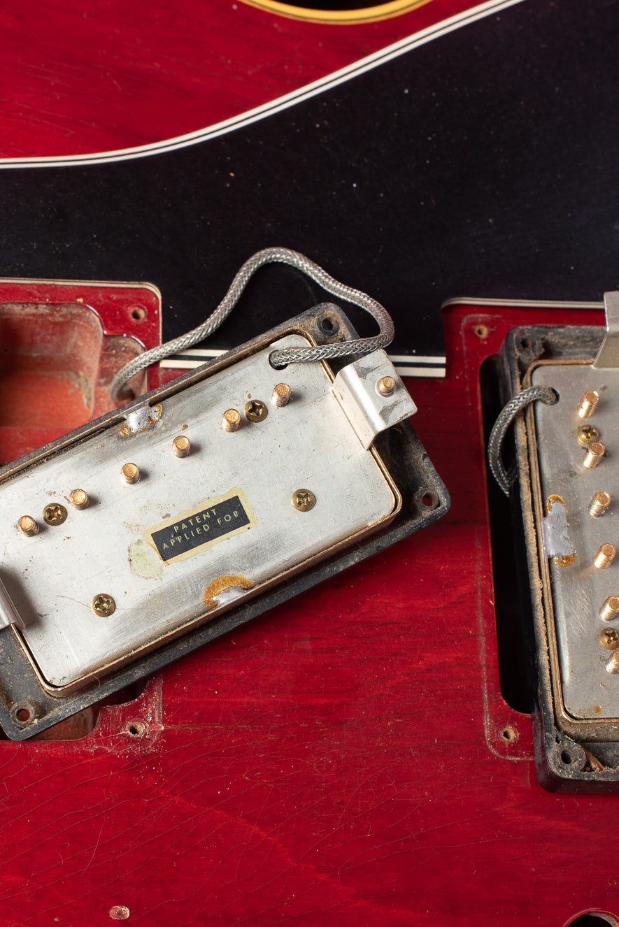 Patent Applied For stickers on original pickups in Gibson ES-345 1960 guitar