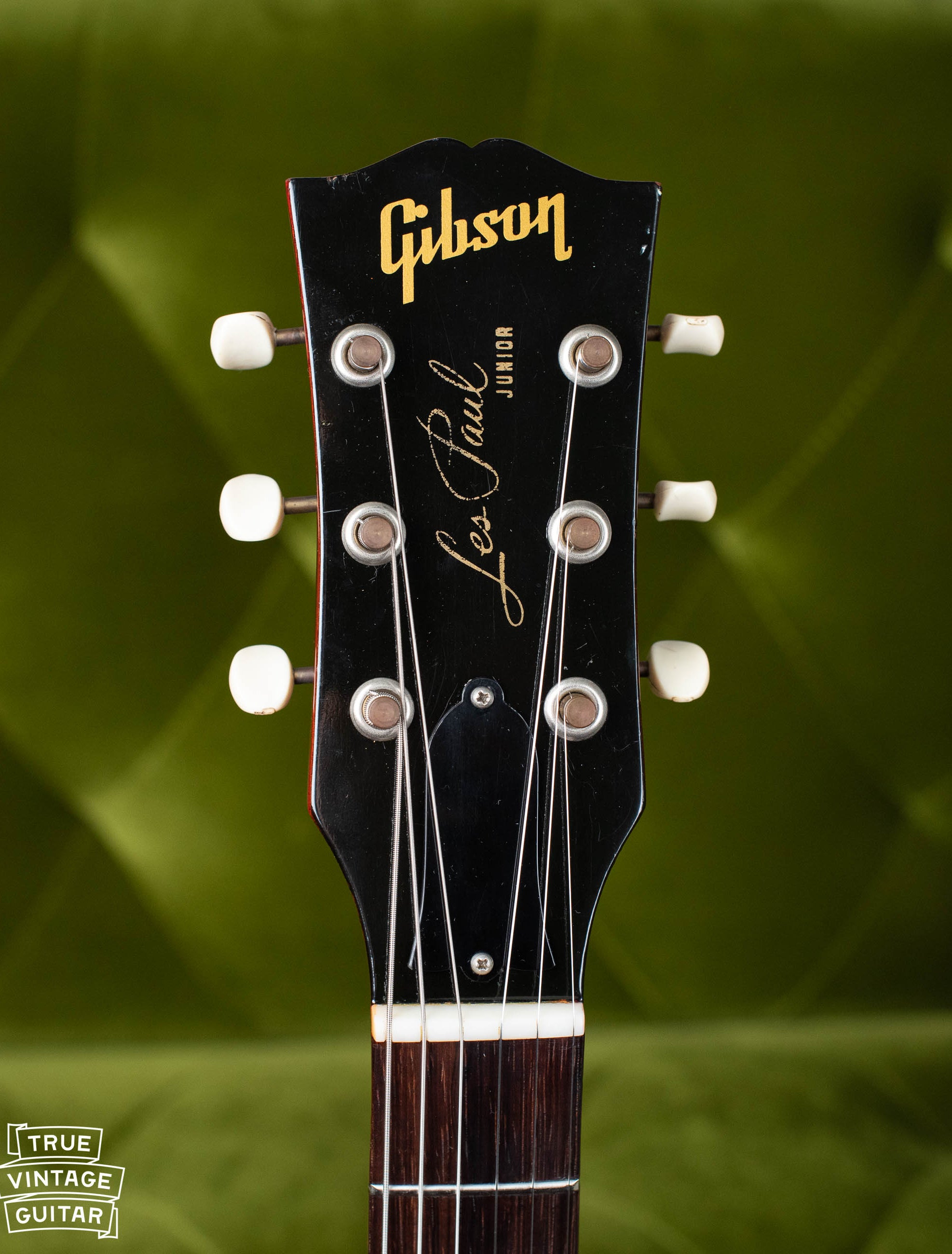 Headstock, vintage Gibson, Les Paul Junior 1959