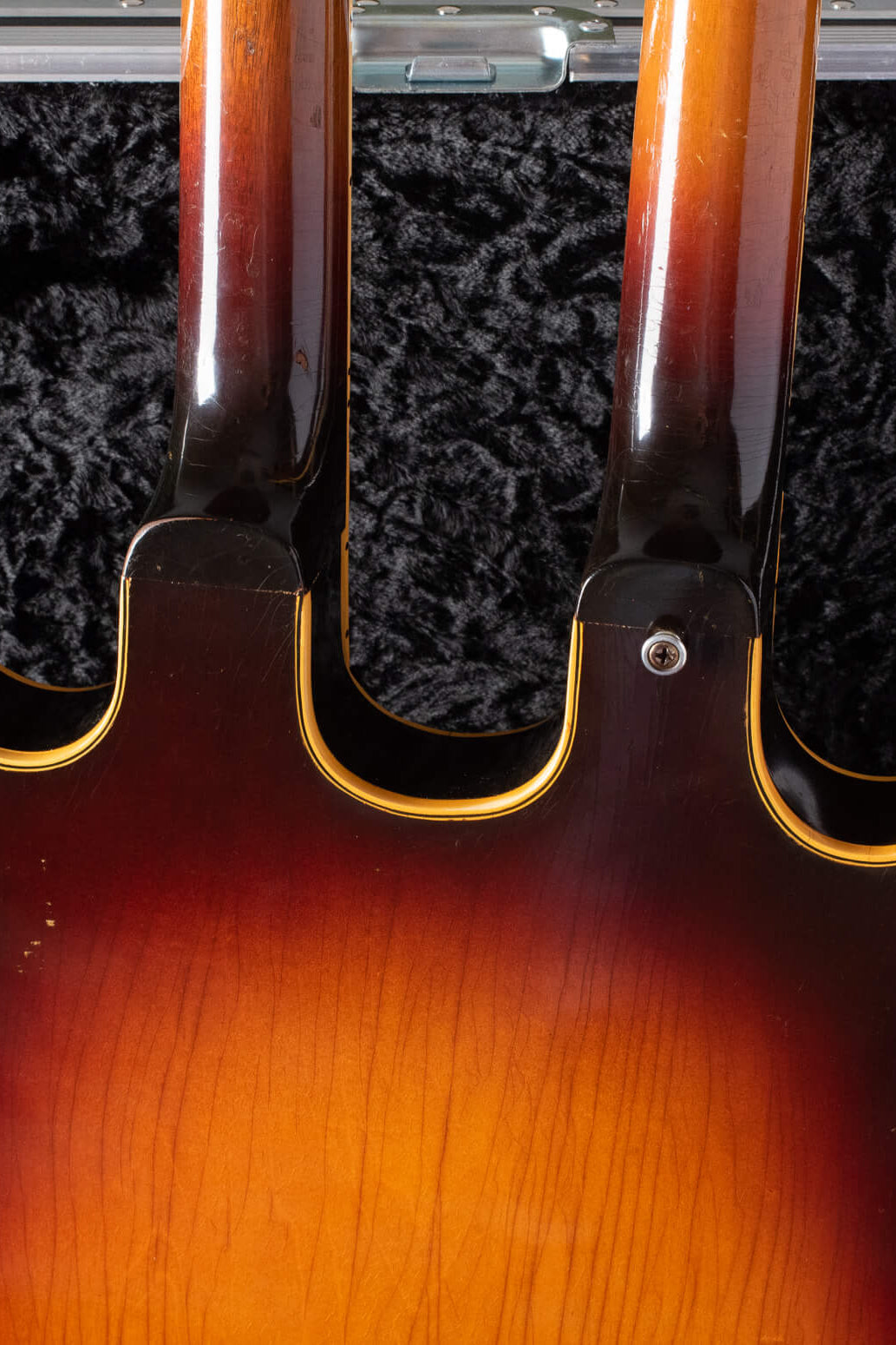 Neck joints of Gibson EDS-1275 1959 double neck guitar