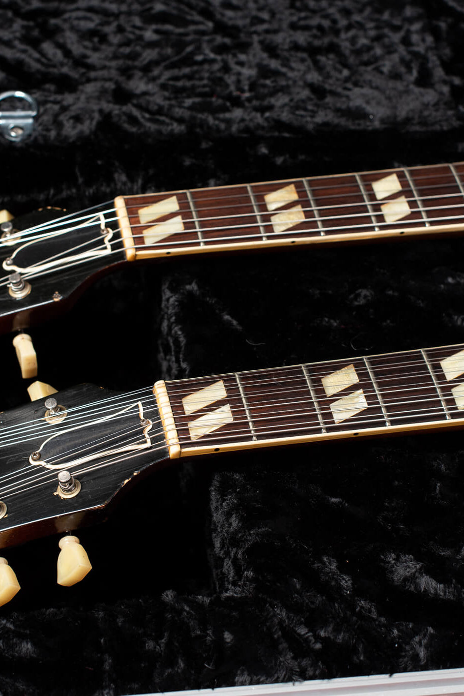 Split parallelogram fretboard inlays on 1959 Gibson EDS-1275 double neck guitar