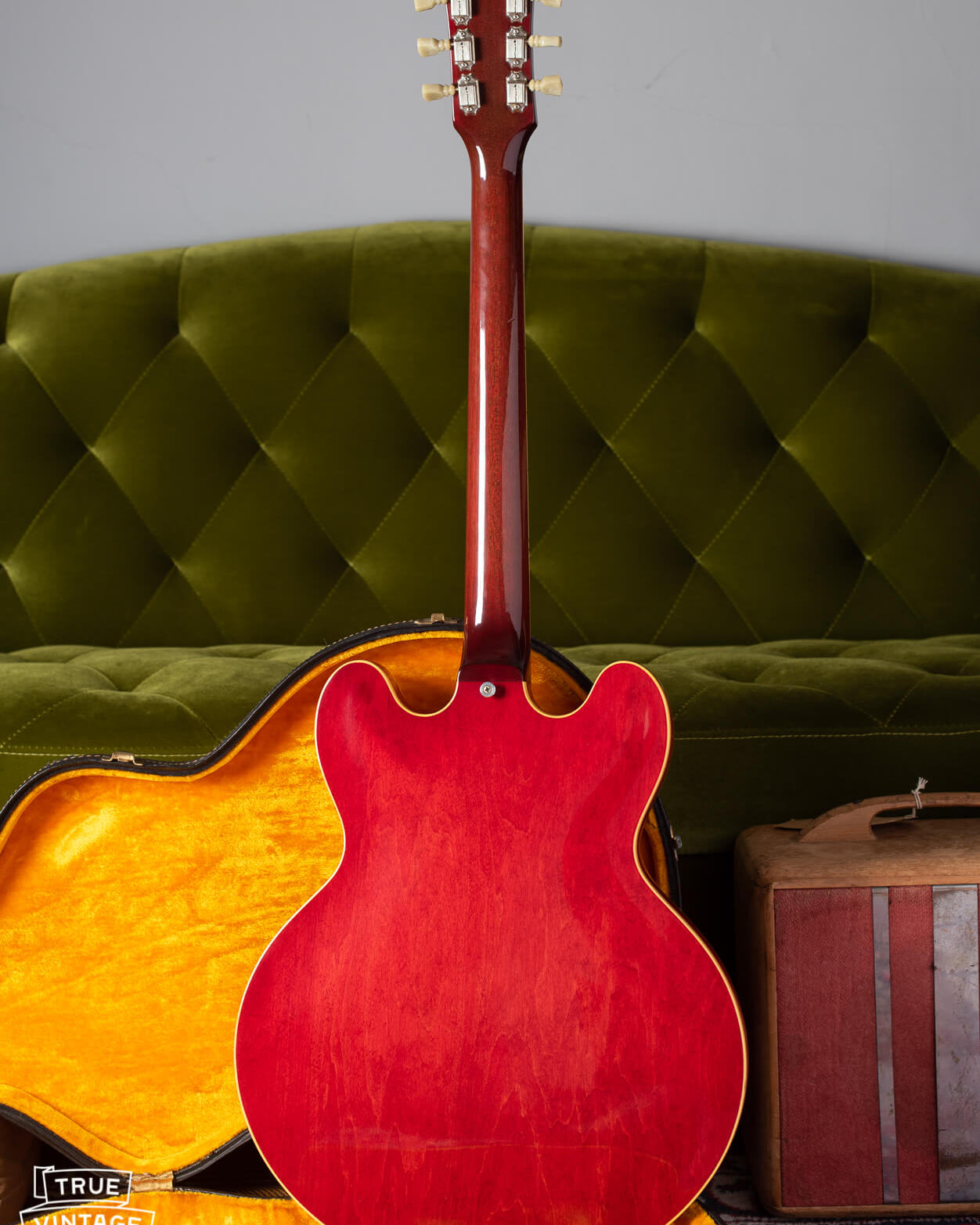 Back of Gibson ES-335 1963 Cherry Red with Bigsby