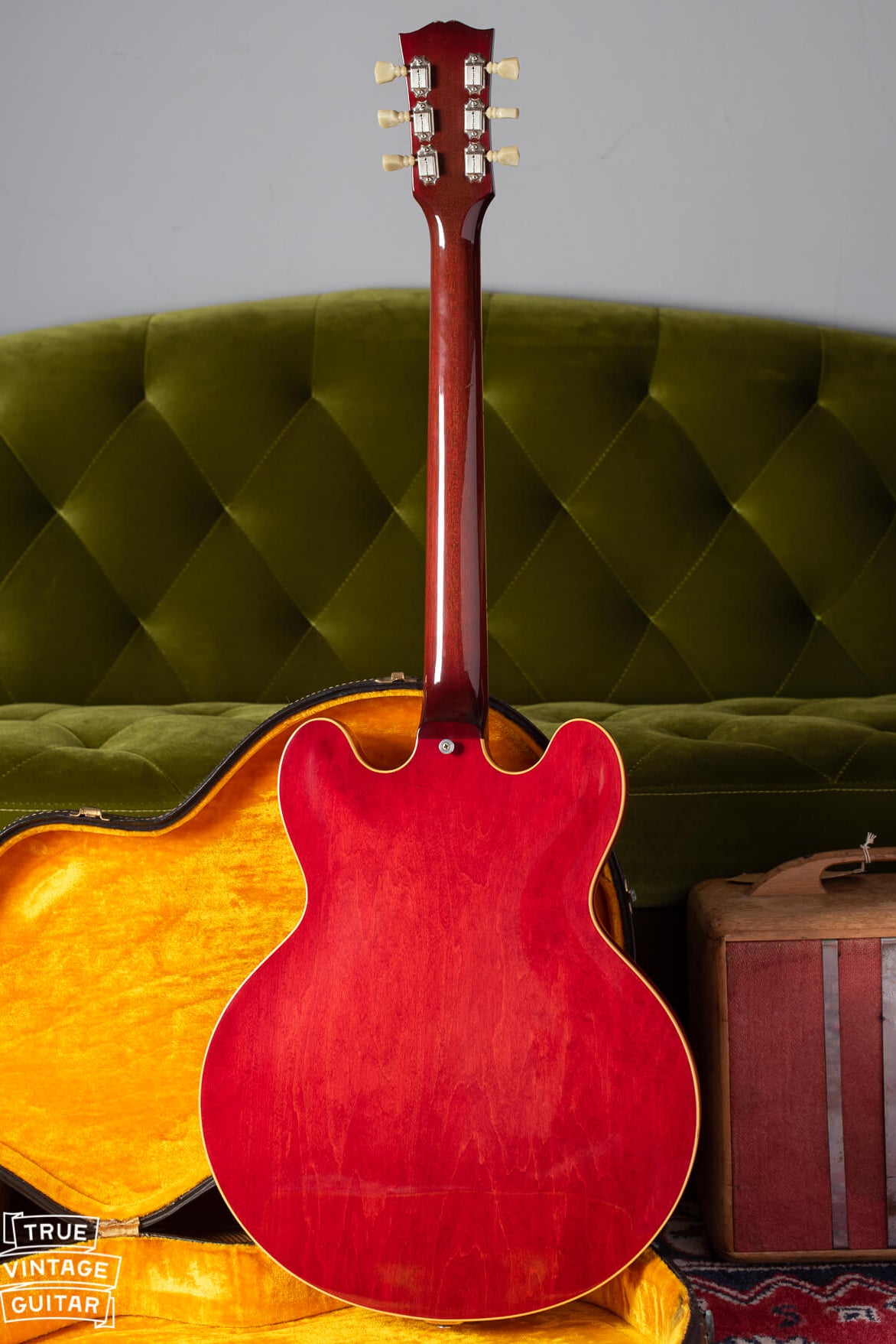 Back of Gibson ES-335 1963 Cherry Red with Bigsby