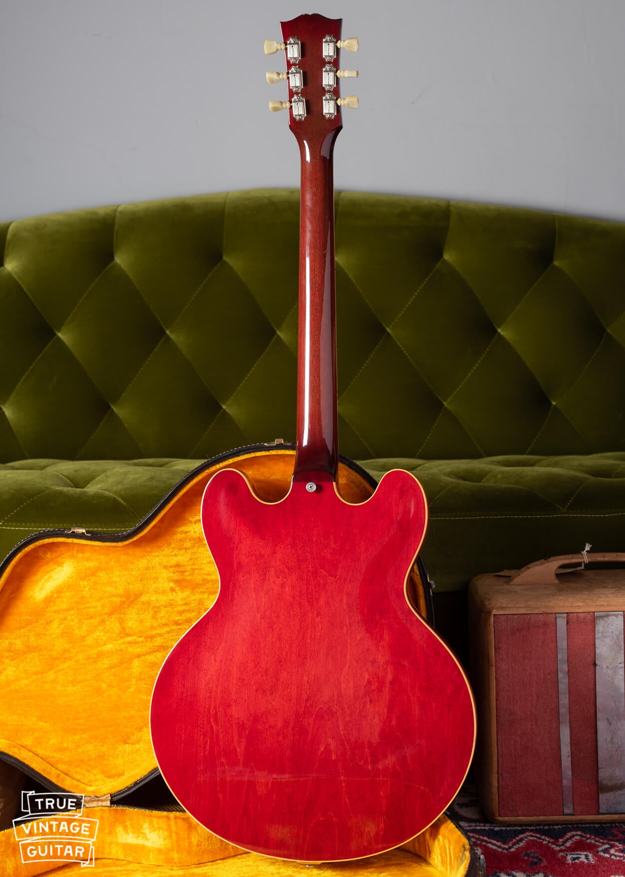 Back of Gibson ES-335 1963 Cherry Red with Bigsby