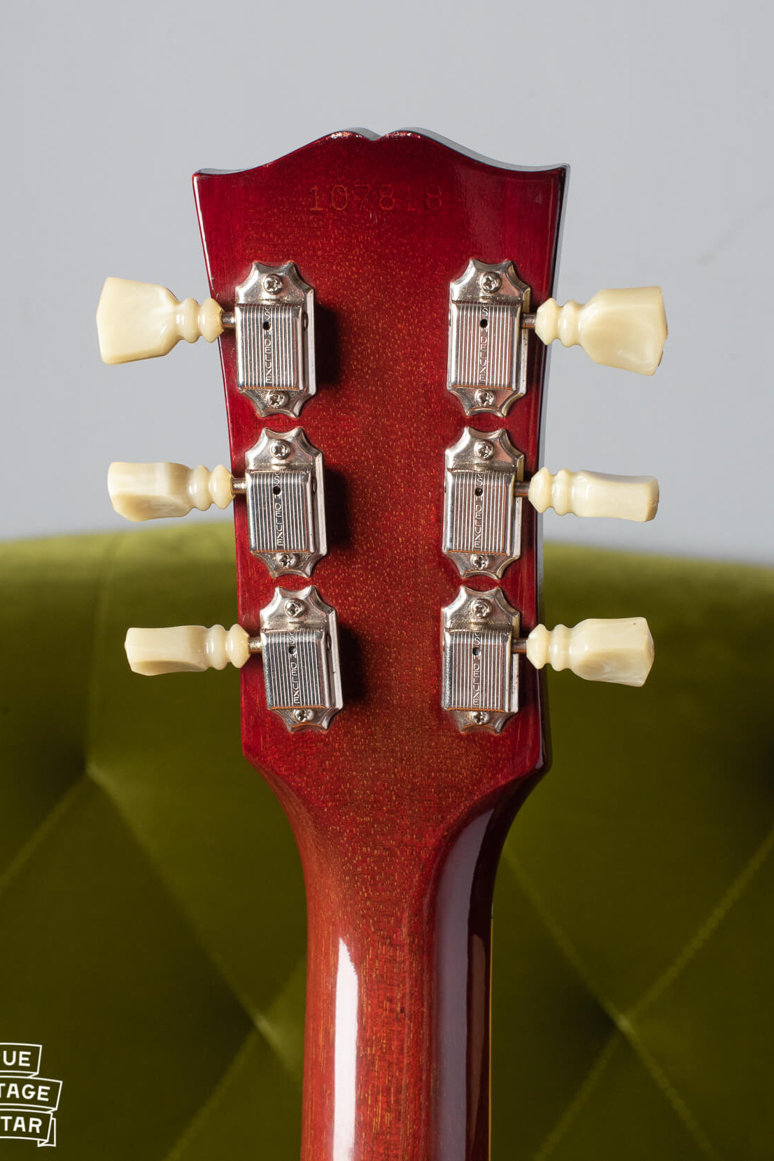 Back of headstock of Gibson ES-335 1963