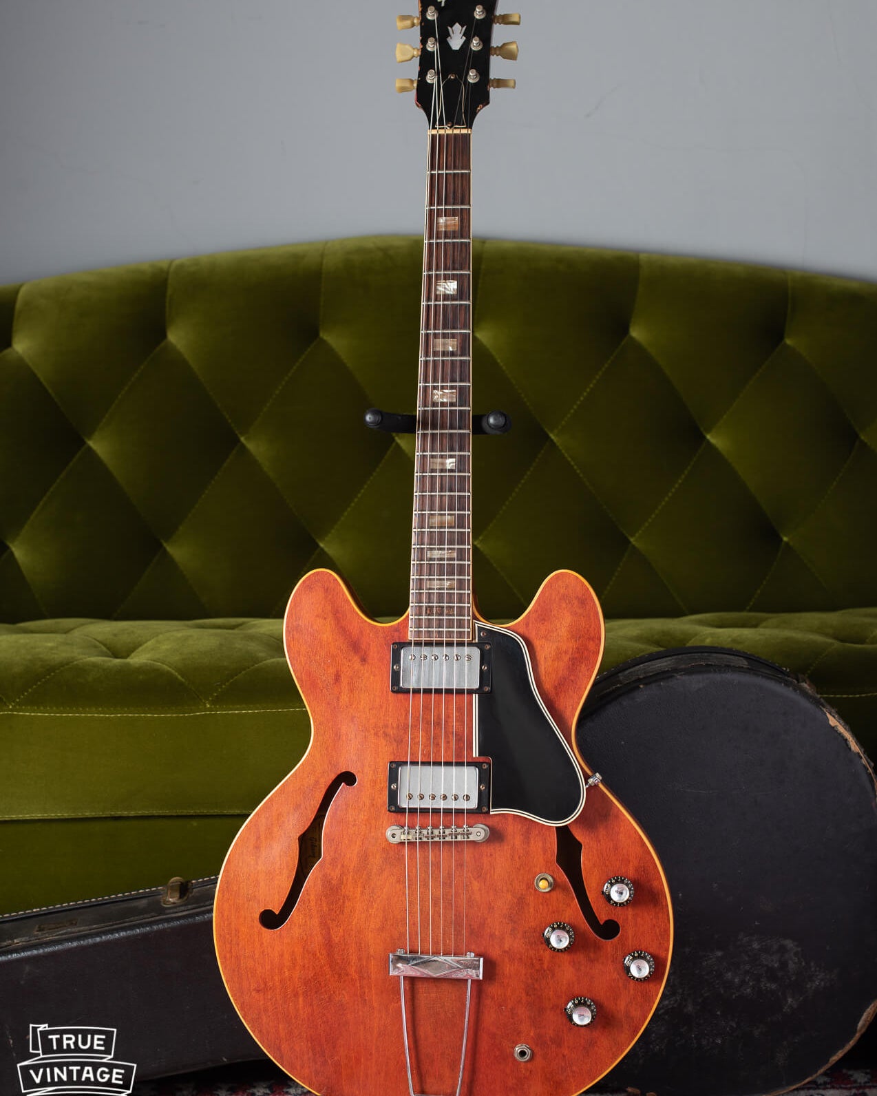 Gibson ES-335 1966 electric guitar, faded cherry red