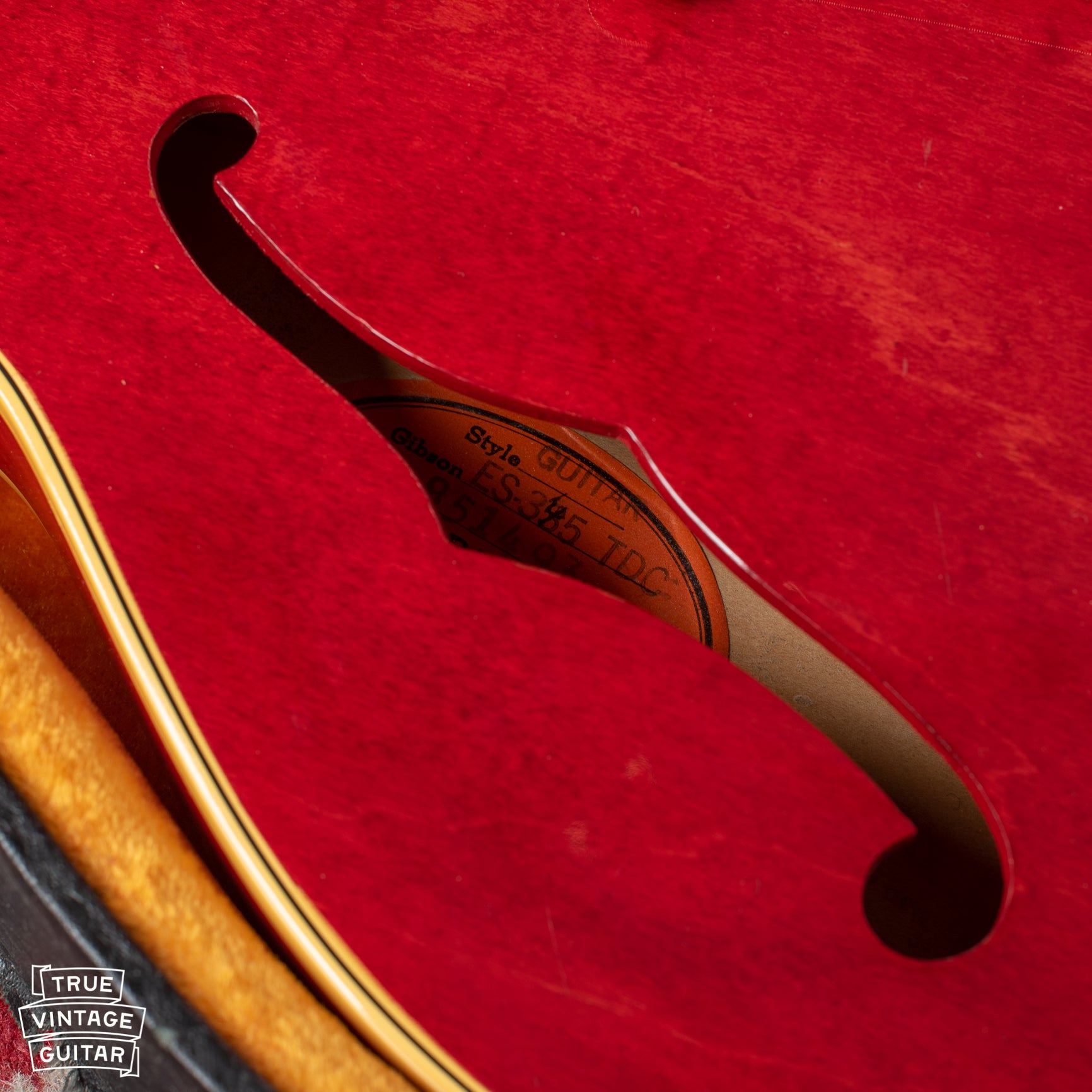 Gibson ES-345 serial number orange label