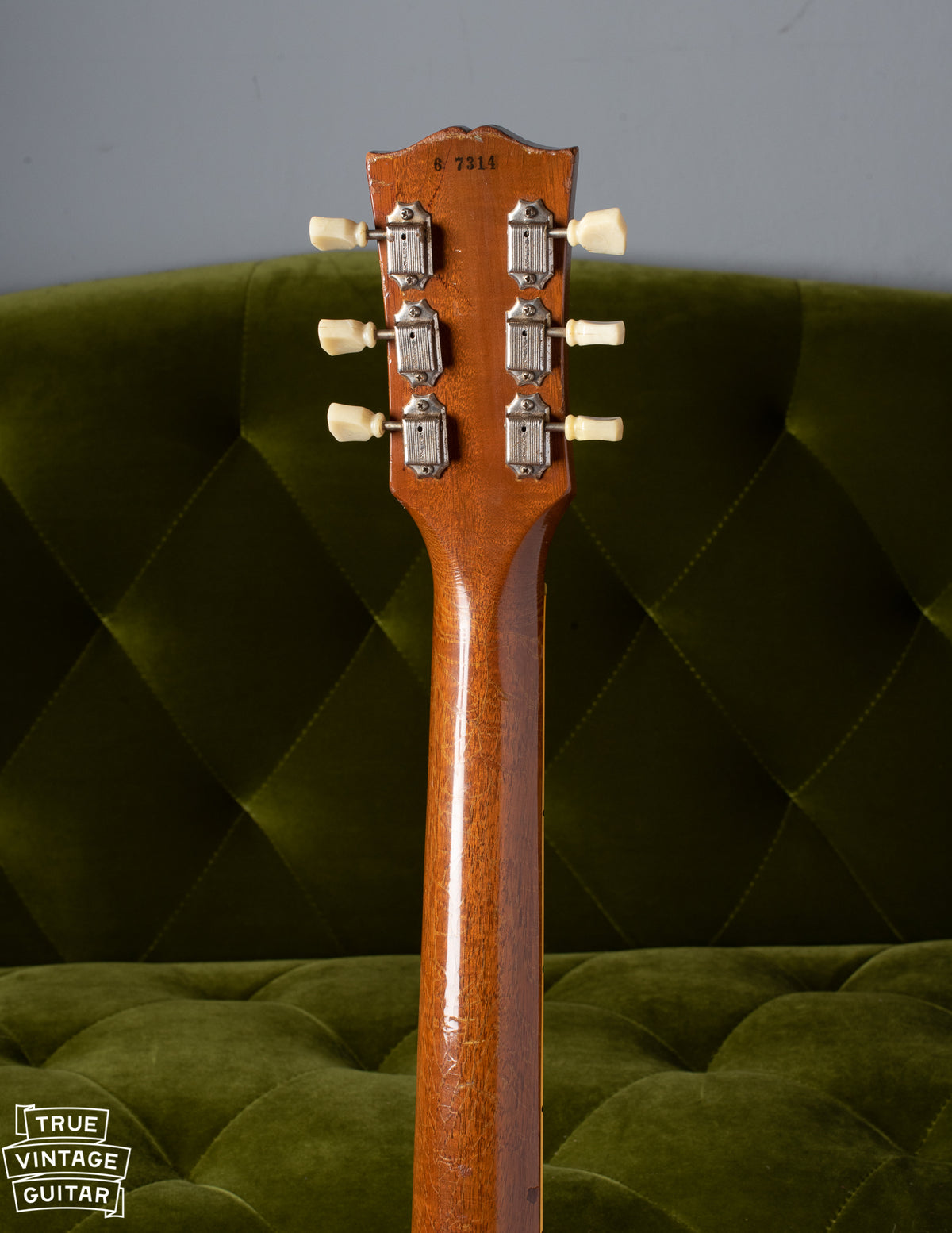 Back of neck with serial number Gibson Les Paul goldtop 1956