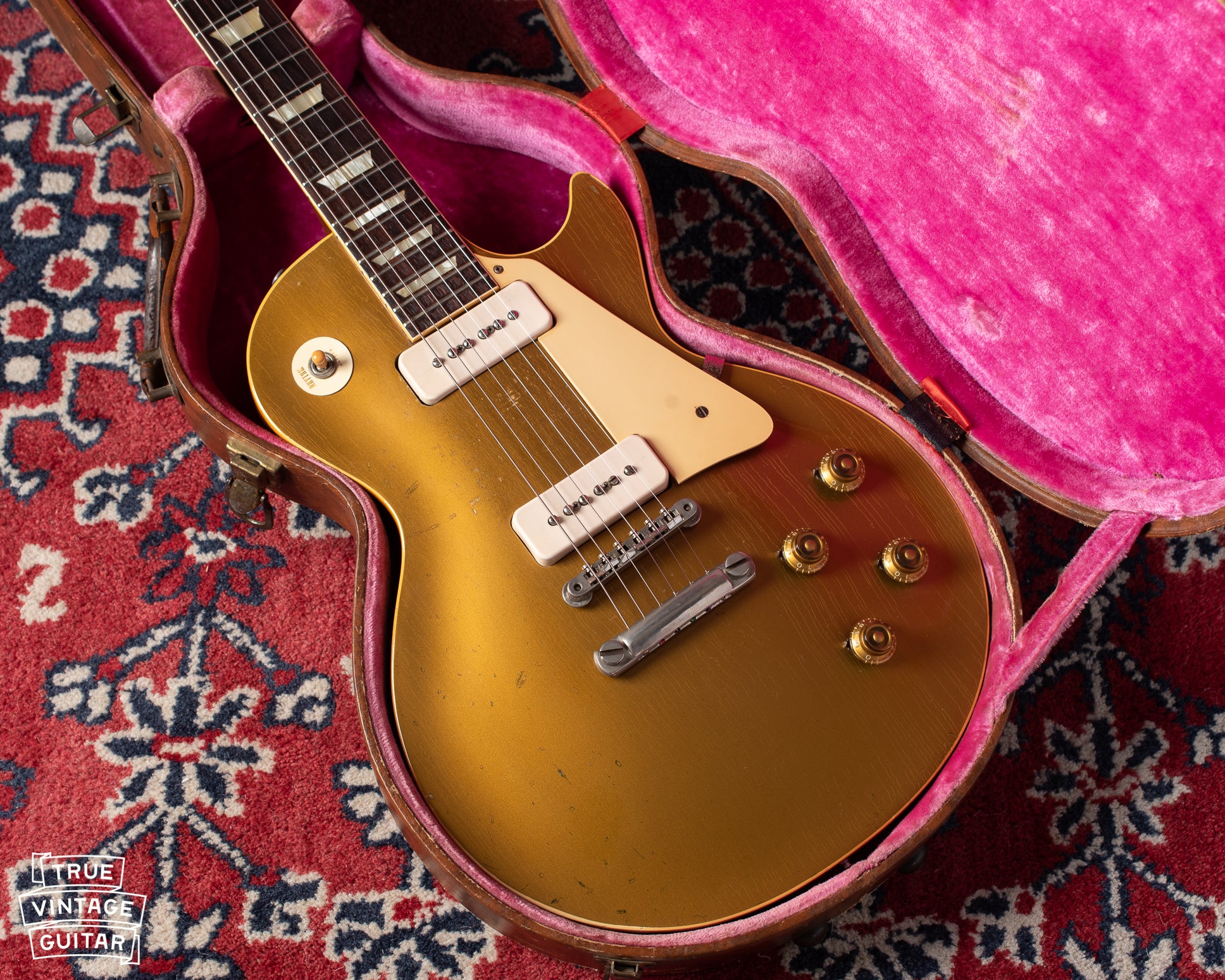 Les Paul goldtop 1956 gibson guitar in case