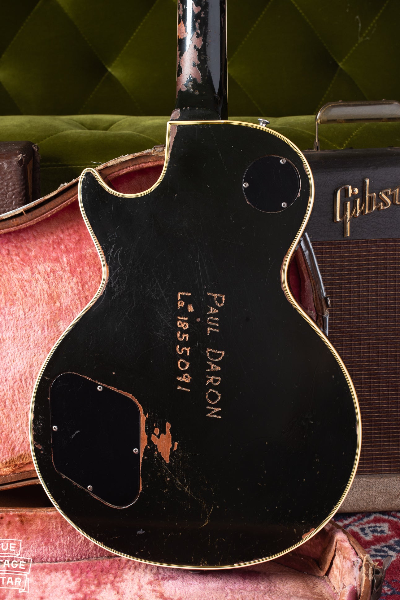 Back of body of Gibson Les Paul Custom 1960