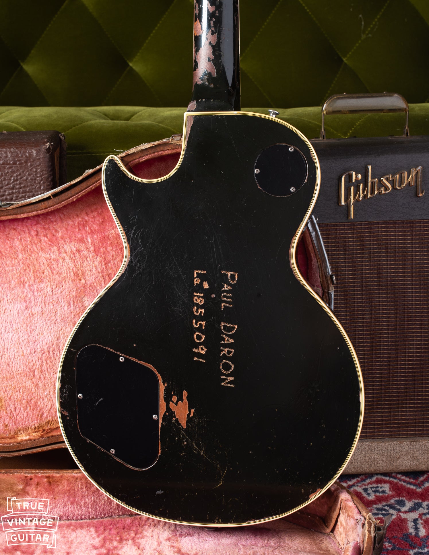 Back of body of Gibson Les Paul Custom 1960